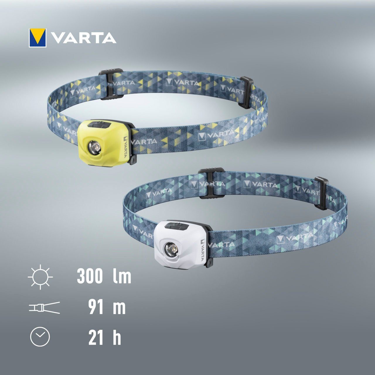 (1-St), Sports Taschenlampe Tastensperre und Outdoor Ultralight VARTA Speicherfunktion Stirnleuchte aufladbare mit H30R