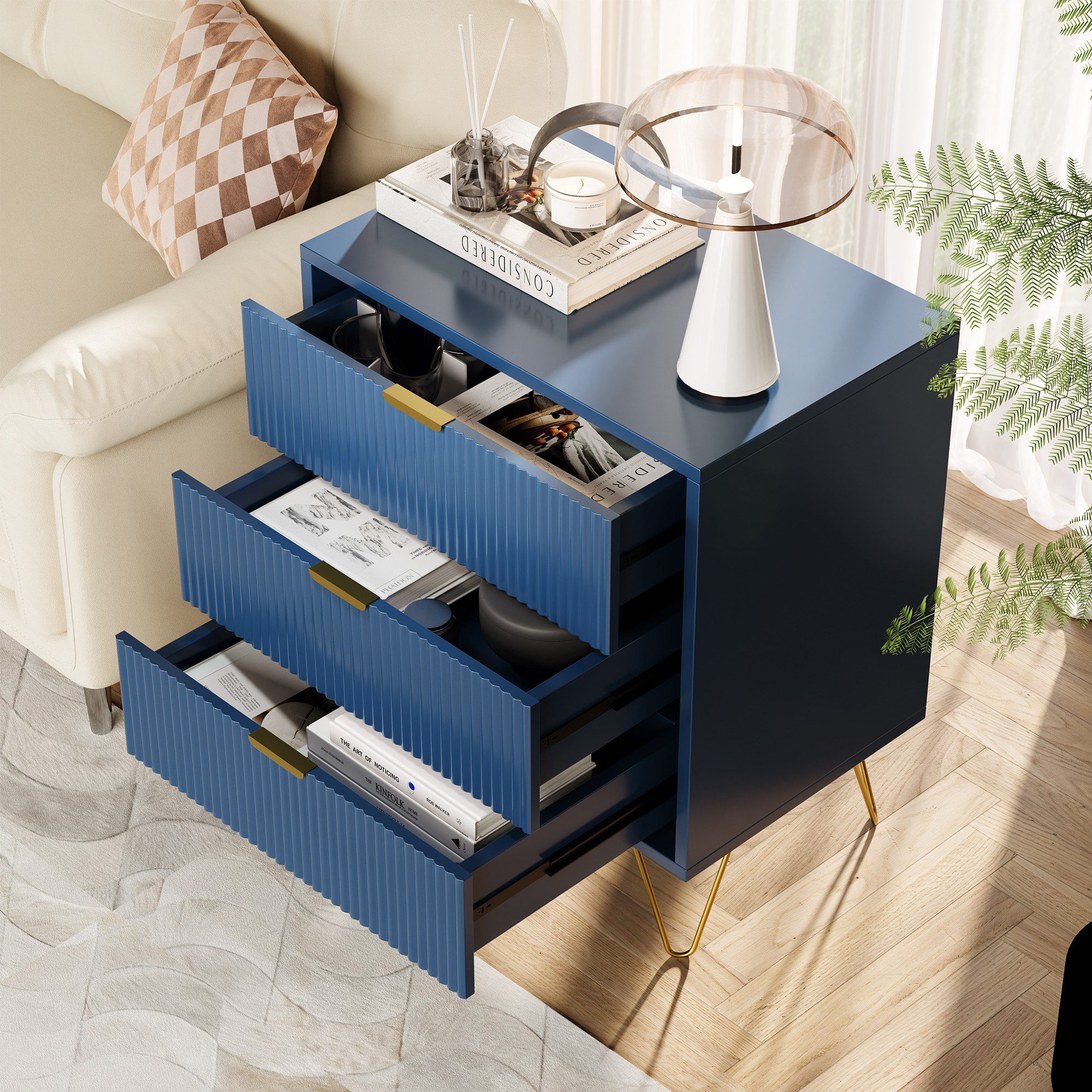 Furnishings Home Sideboard Mehrzweckschrank Sideboard Kommode mit Türen (1 St), Aufbewahrungsschrank mit verstellbare Ablage