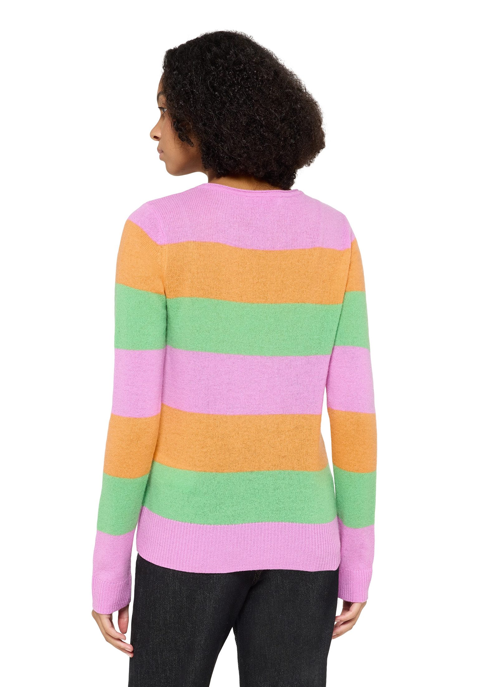Cartoon Strickpullover Damen mit Rundhalsausschnitt (1-tlg)