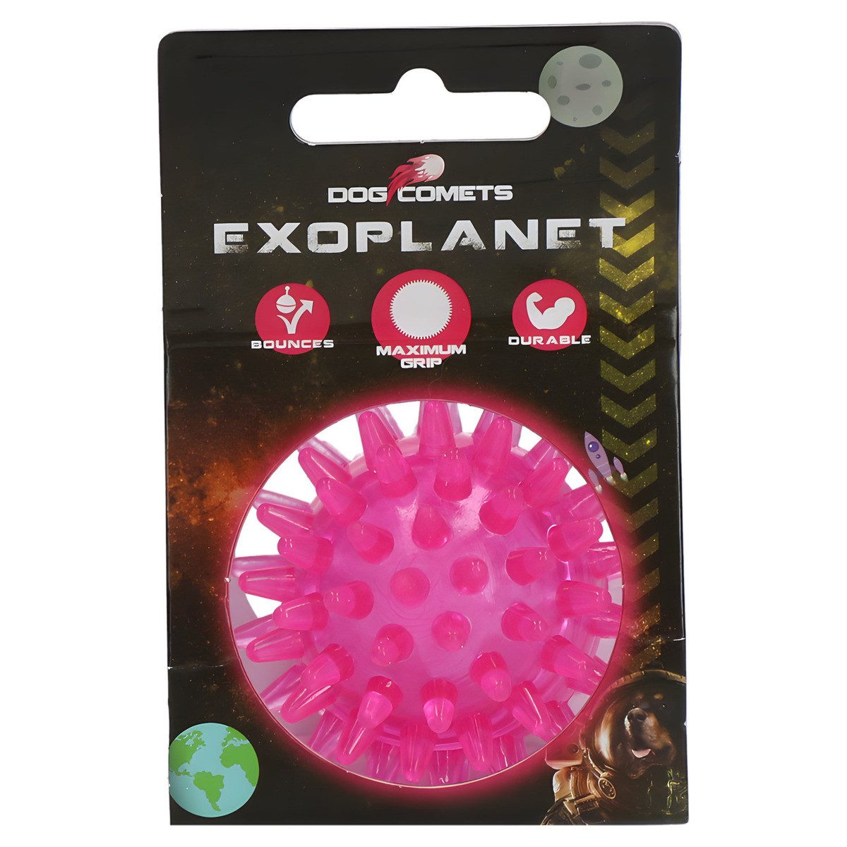 Tierball Hundespielzeug Ball Exoplanet rosa