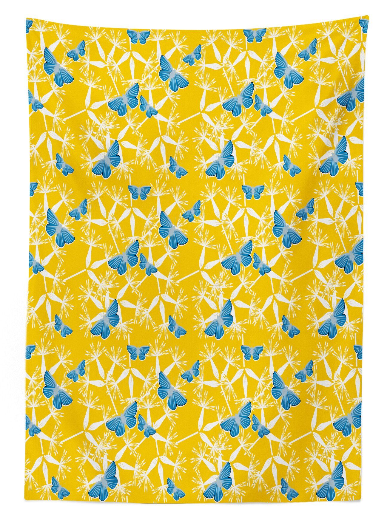 Abakuhaus Tischdecke Farbfest Waschbar Für Farben, exotische Blau Bereich und Klare Außen den Tiere geeignet Gelb