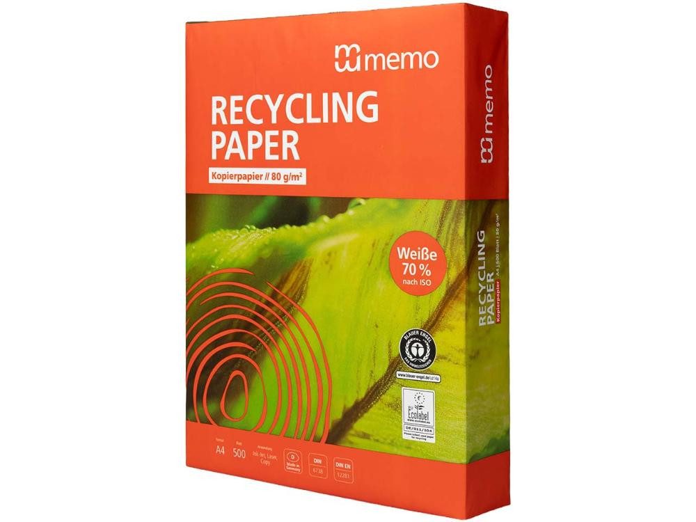 memo Kopierpapier memo Recycling-Kopierpapier 'memoPRINT' 500 Blatt