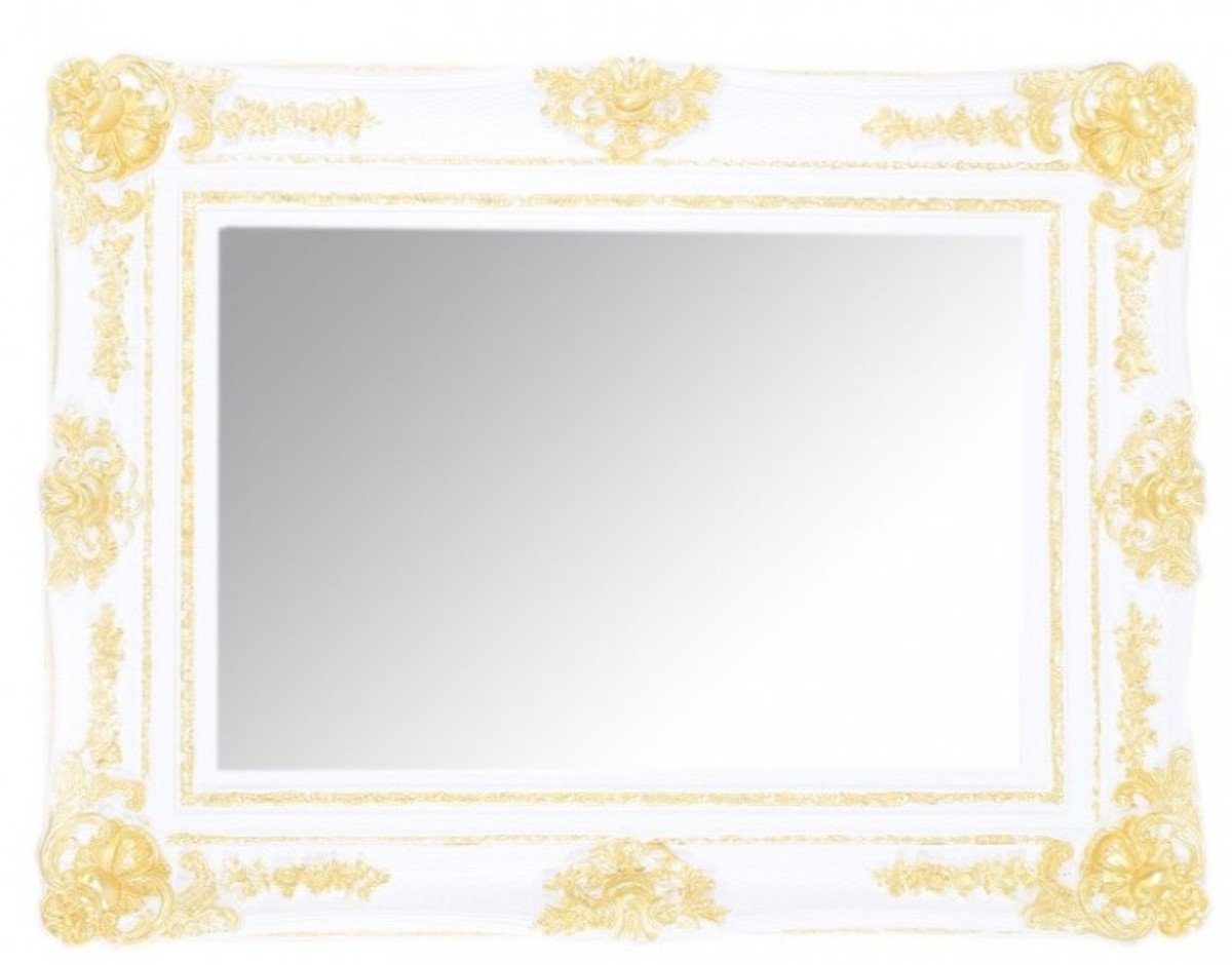 Weiß cm Barockspiegel 96 Edel Breite Höhe Barock Gold / Wandspiegel - & cm, Casa Prunkvoll Padrino 130