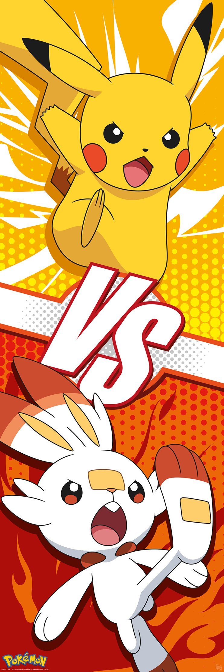 GB eye Poster Pokemon Langbahnposter Pikachu and Scorbunny 53 x 158 cm