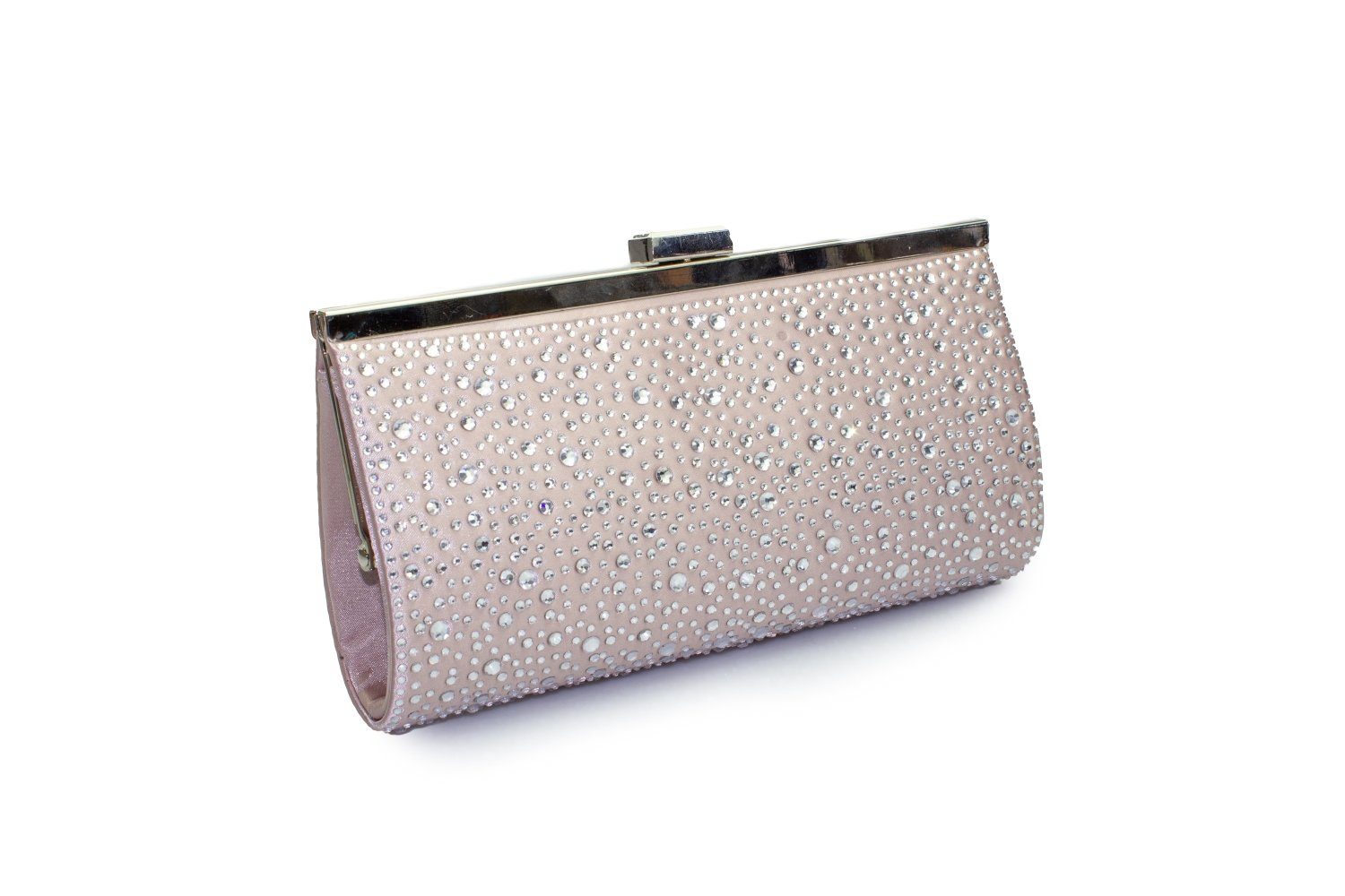 White Lady Clutch Valentina zirkonia - Satin-Strass Braut Clutch