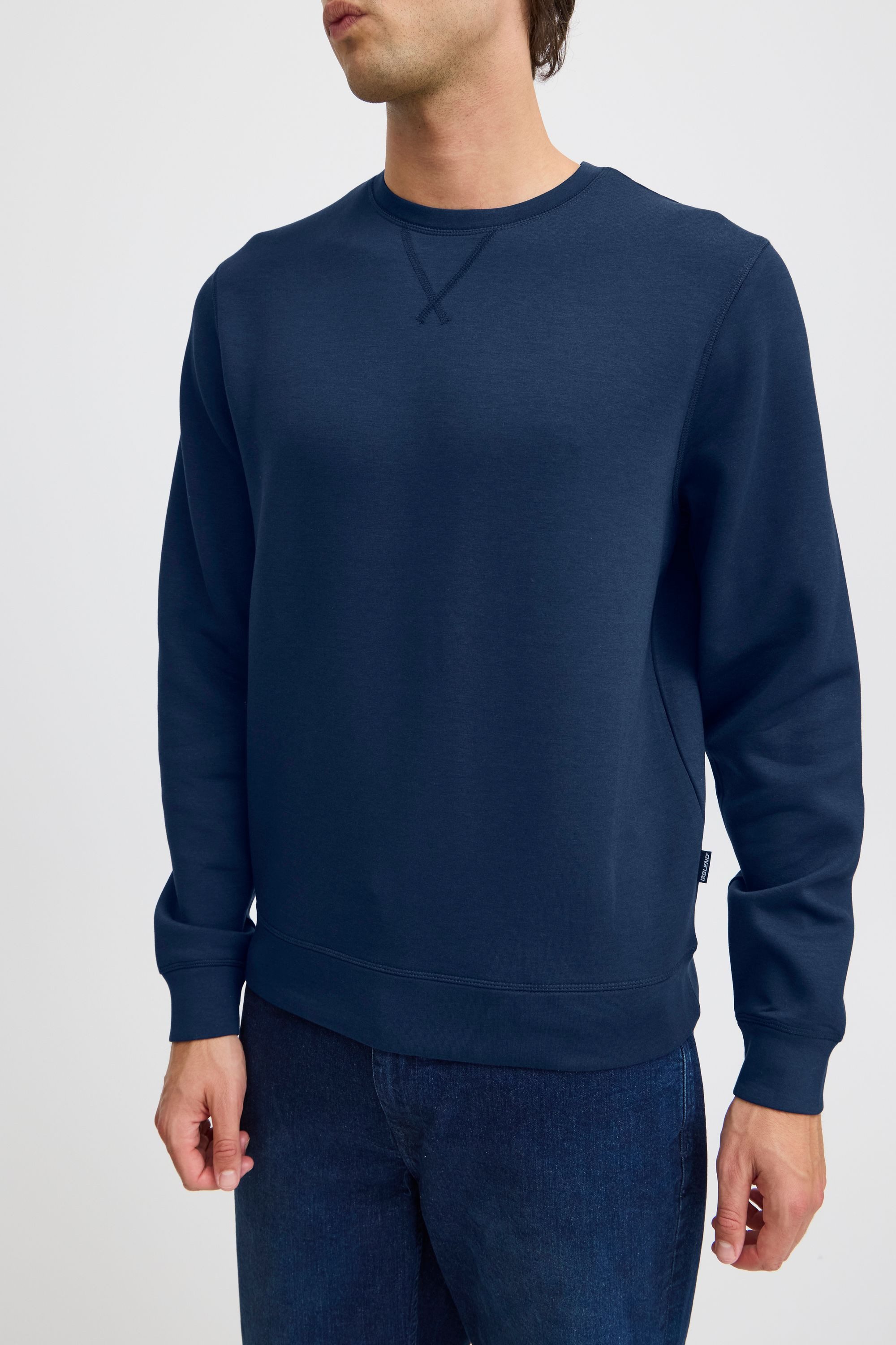 Blend Rundhalspullover BHSweatshirt Klassischer Sweatpullover mit Rundhalsausschnitt