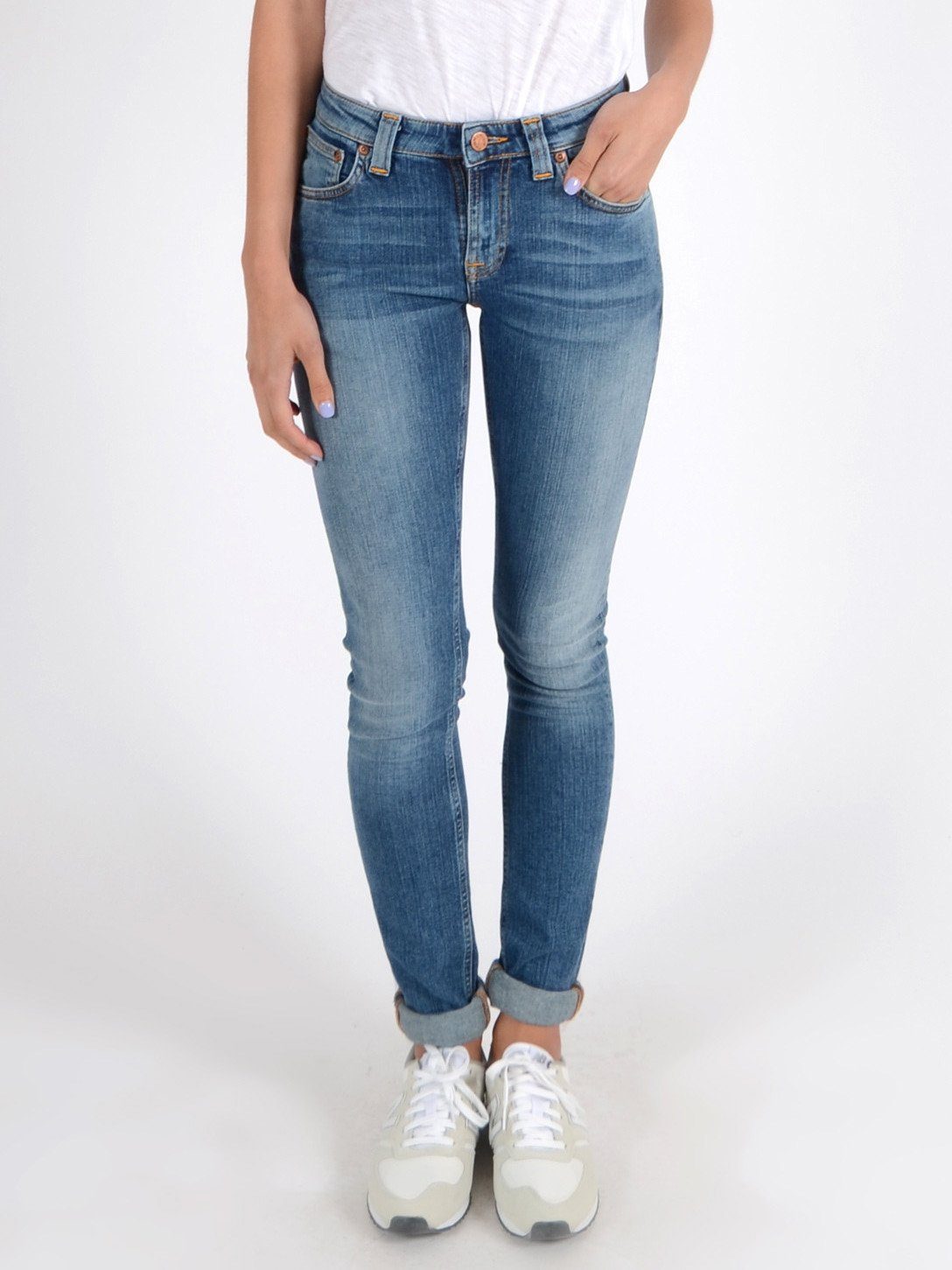 Nudie Jeans Skinny-fit-Jeans Damen Stretch Hose - Skinny Lin Easy Strikey  online kaufen | OTTO