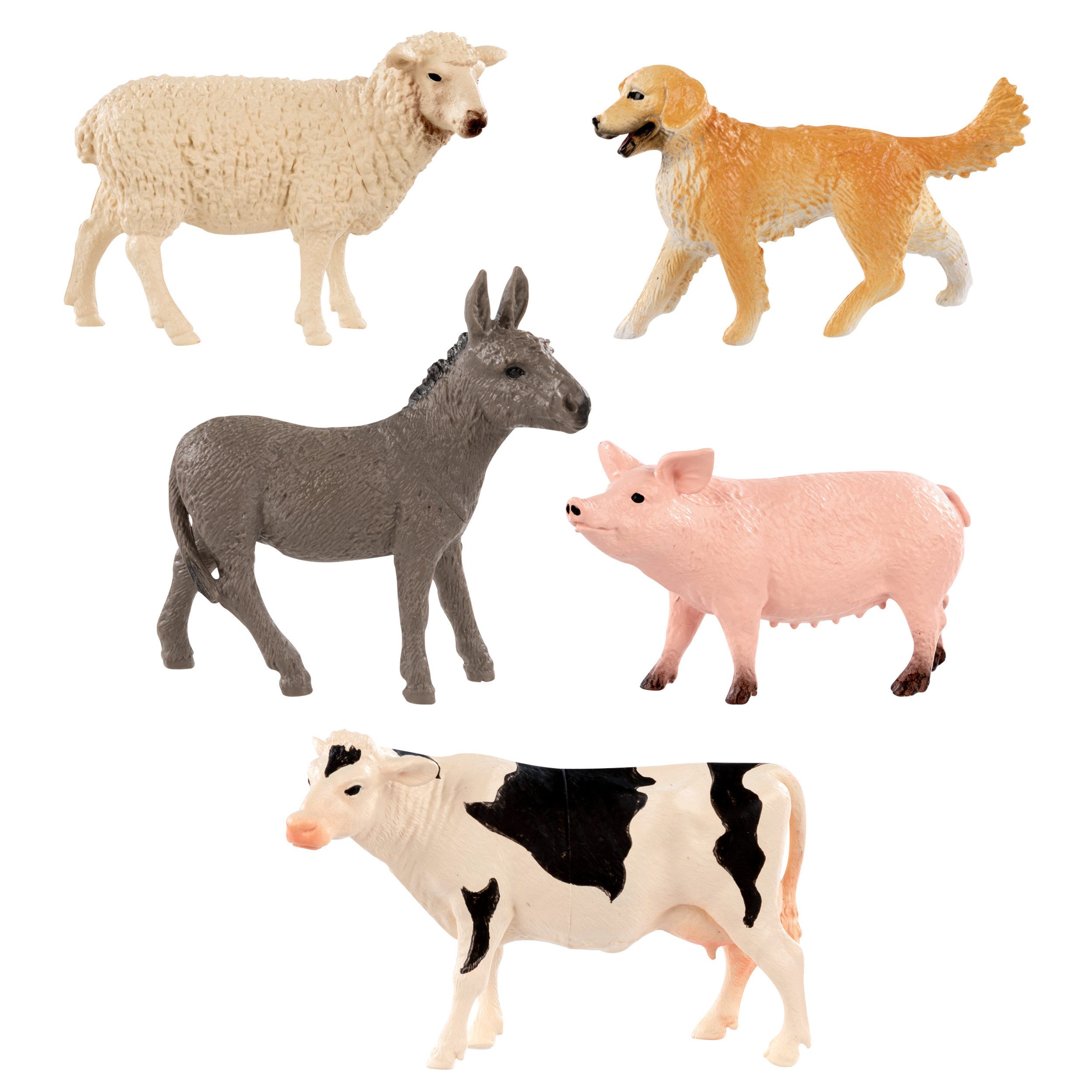Idena Tierfigur Idena Figuren Set Farmtiere 10cm 5 Stück – Bild 2 von 5