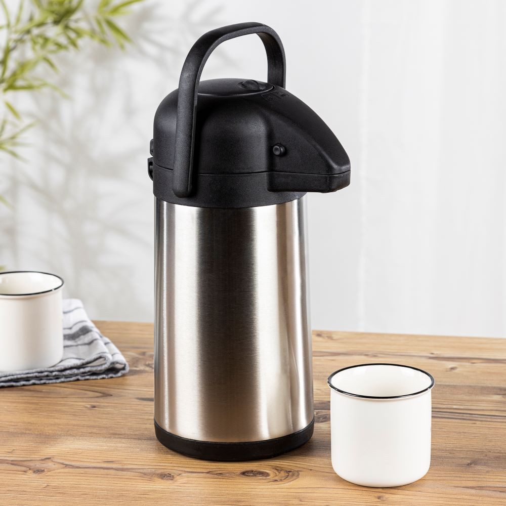 Haushalt International Kanne Haushalt International Airpot 2,2 L aus Edelstahl Maße: ca. Ø: 13 x – Bild 2 von 2