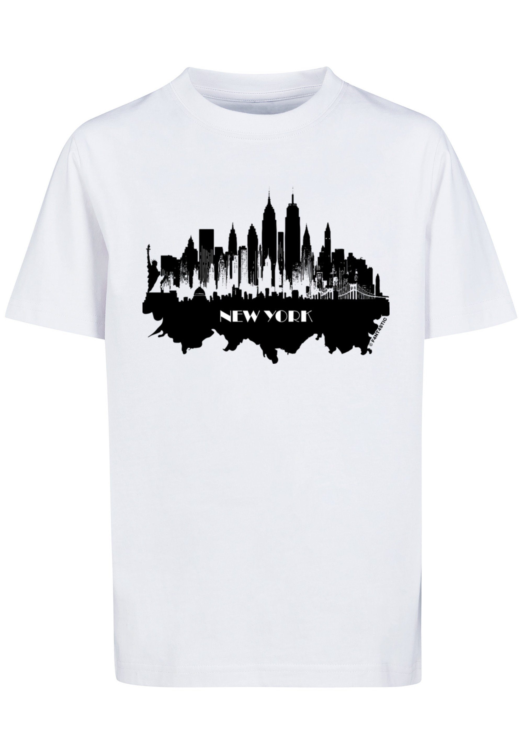 York skyline weiß Cities Print T-Shirt F4NT4STIC New Collection -