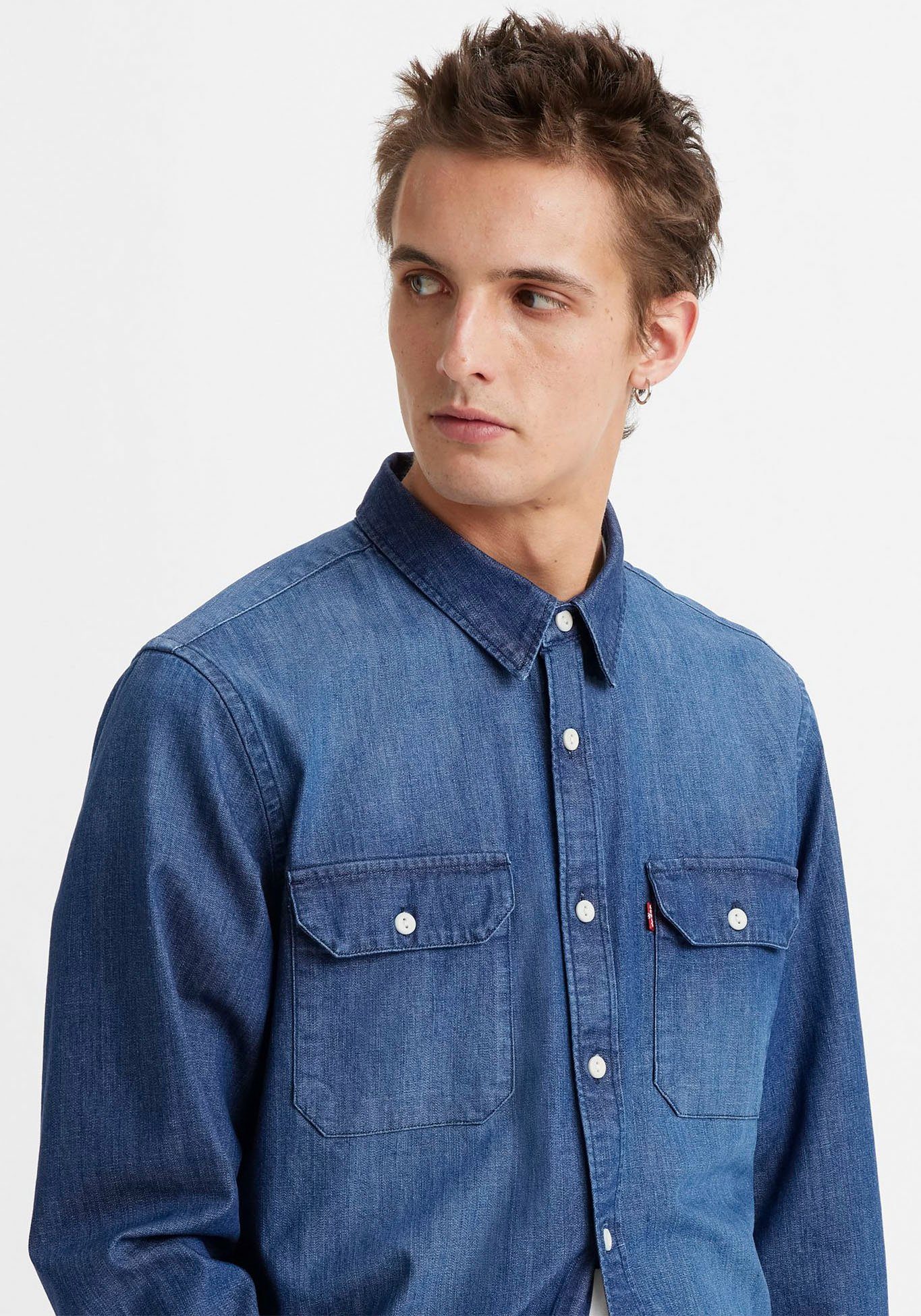 Levi's® Jeanshemd LE JACKSON wash mit sterling dark Brusttaschen WORKER