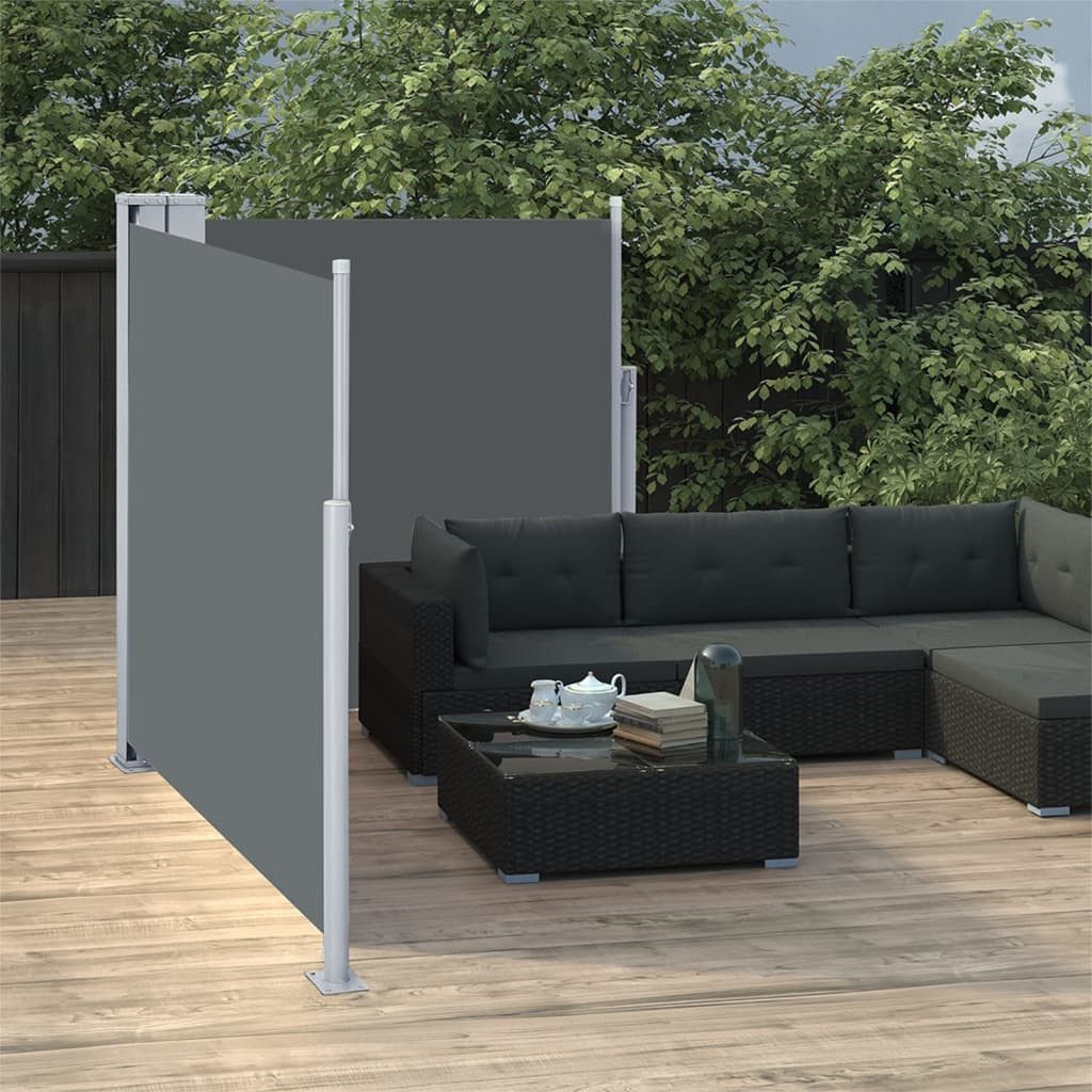 vidaXL Seitenmarkise Ausziehbare Seitenmarkise Anthrazit 120 x 600 cm (1-St) – Bild 3 von 5