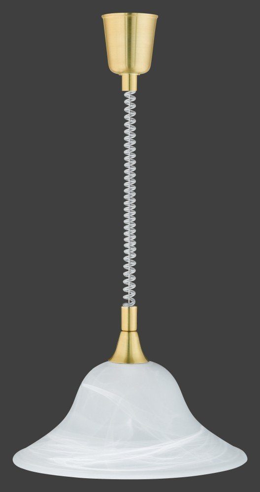 Licht-Erlebnisse Pendelleuchte »SERIE 3407 Weiße Hängelampe Metall Glas