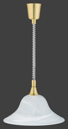 Licht-Erlebnisse Pendelleuchte »SERIE 3407 Weiße Hängelampe Metall Glas