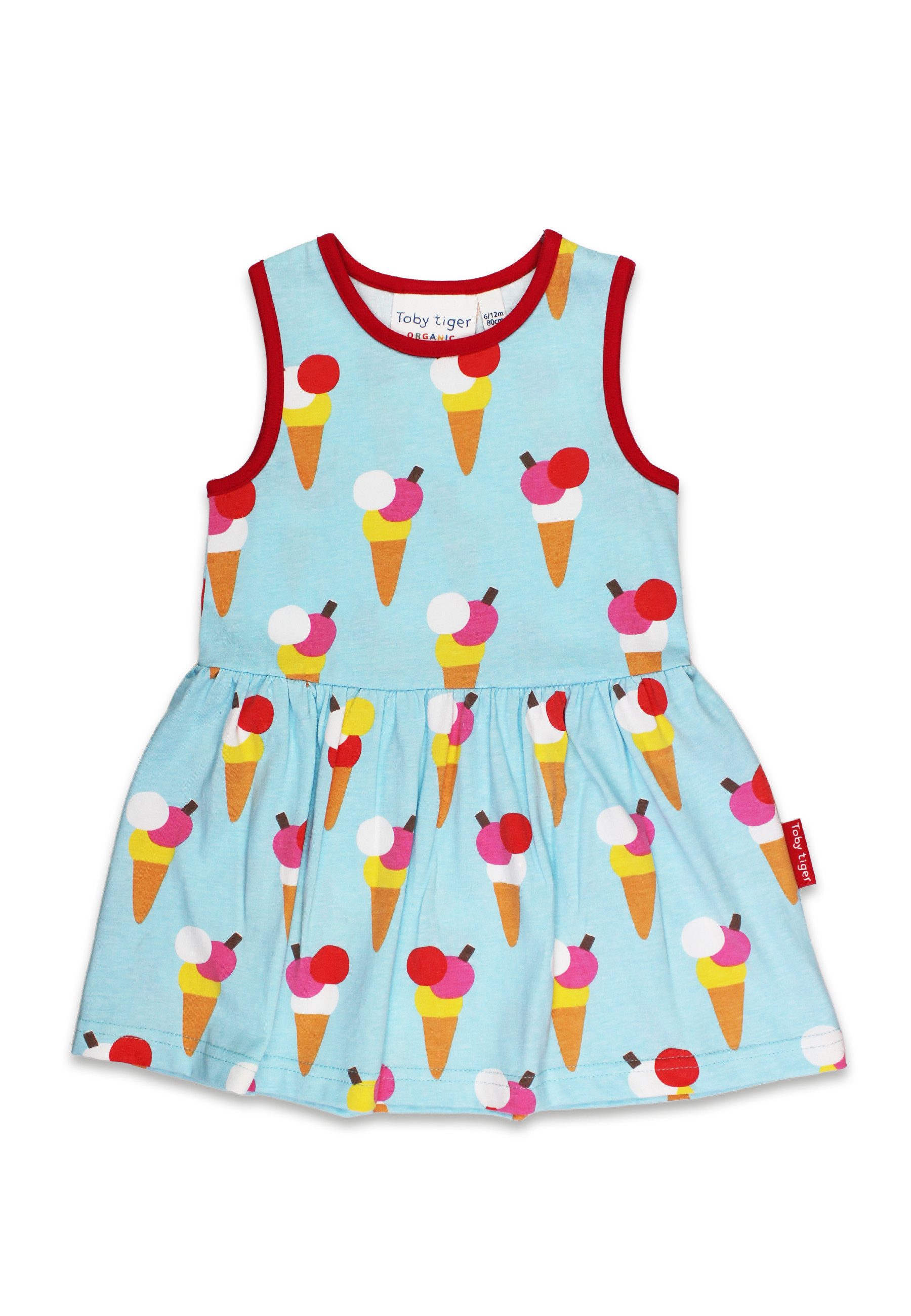 Shirtkleid Jersey Trägerkleid mit Eiswaffel Print