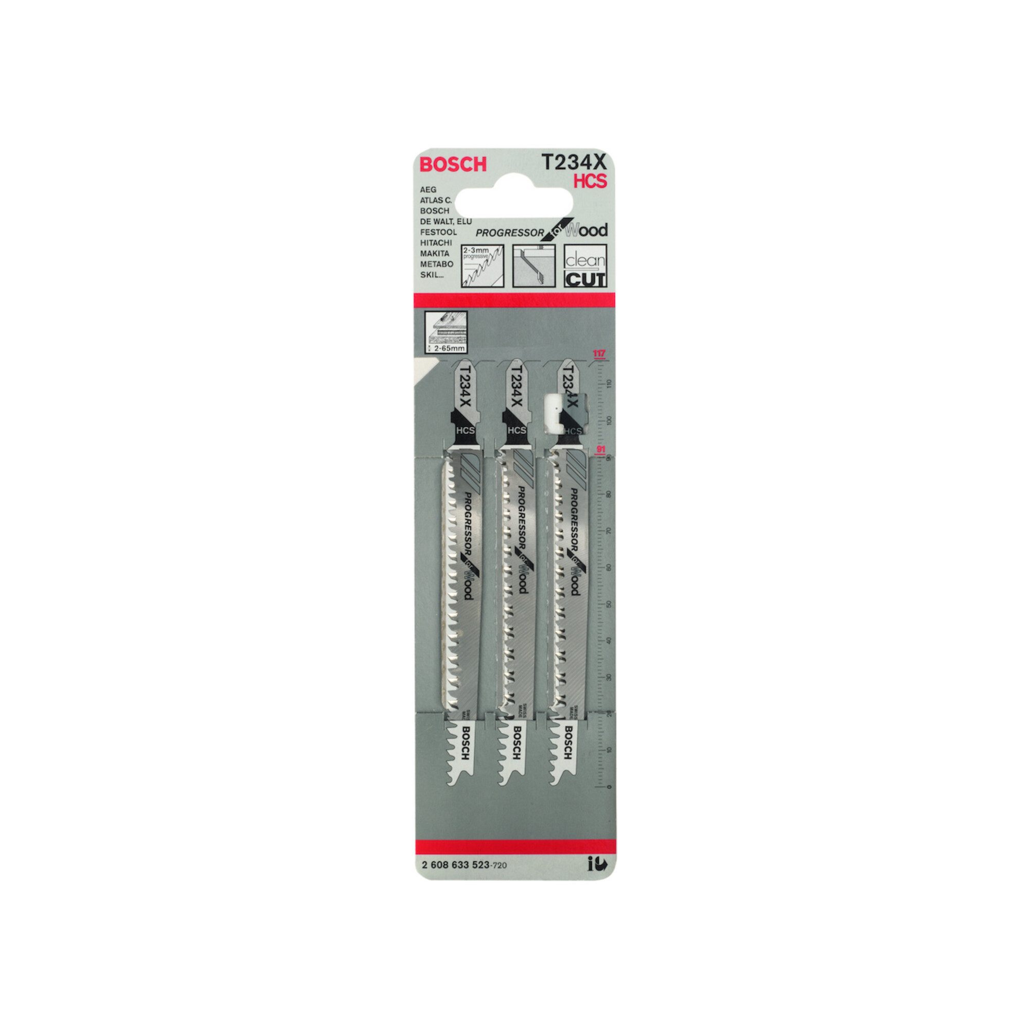 Bosch Professional Stichsäge Bosch Stichsägeblatt T 234 X, Progressor for Wood