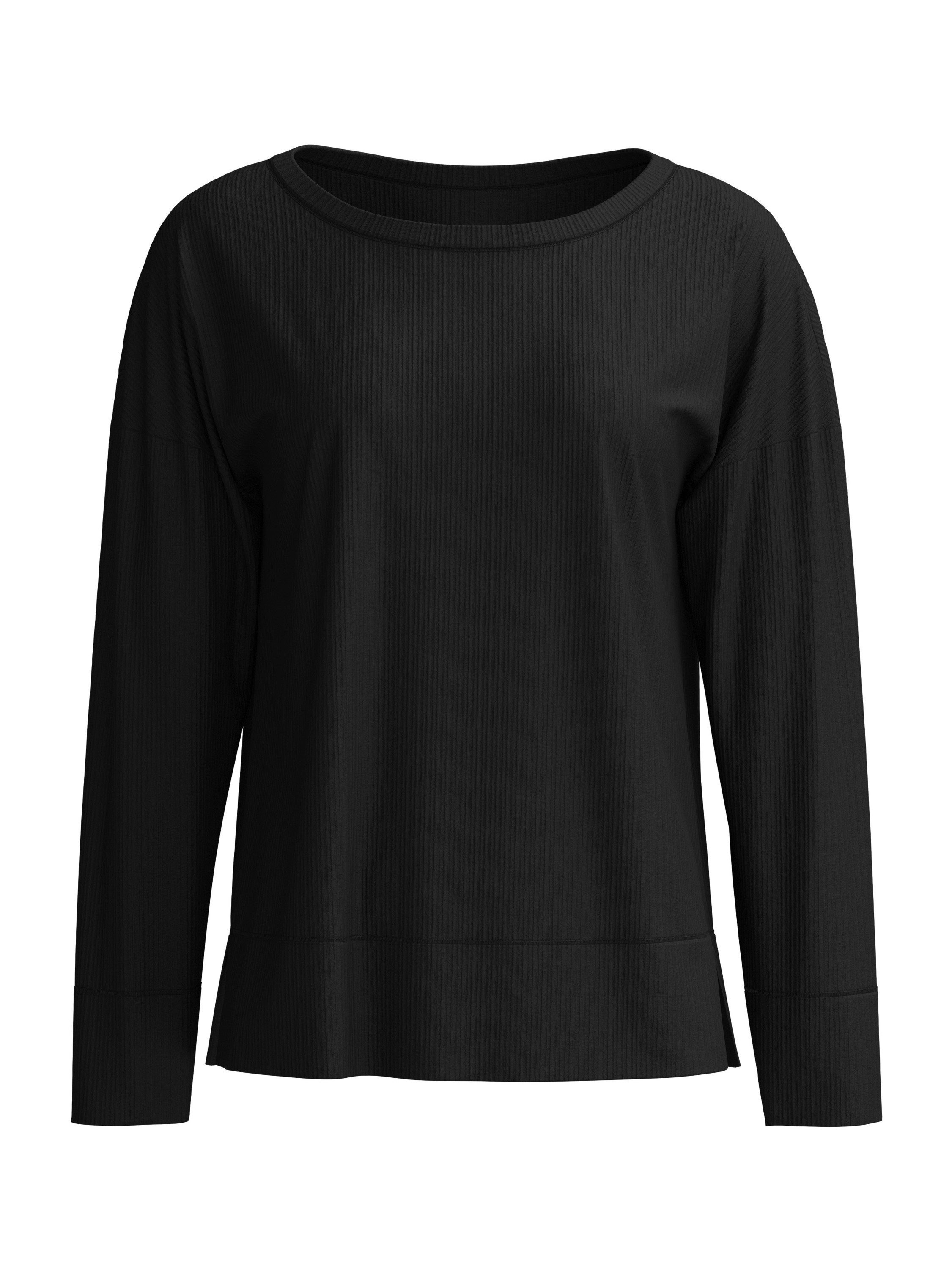 CALIDA Langarmshirt Feminine Lounge Damen (1-tlg) Seidig weich, leicht, temperaturausgleichend