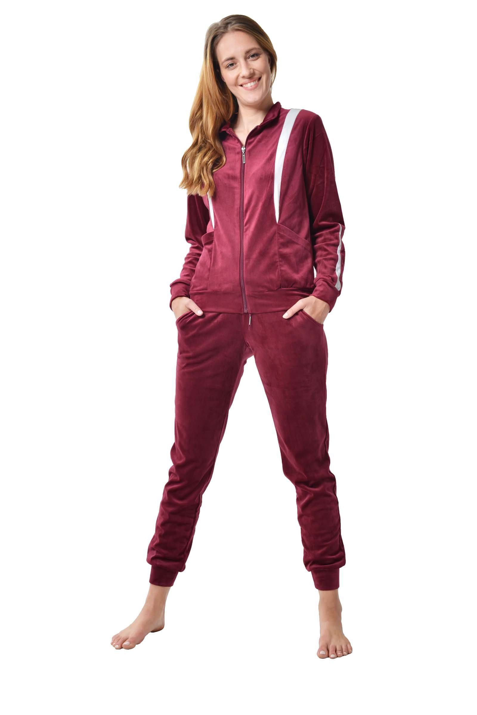 RAIKOU Hausanzug Trainingsanzug Velours Nicki Freizeitanzug Jogginganzug Homewear (für zu Hause, Sport, Fitness, Straße, Freizeit und Workout, 2 Teiliger) smartweiche Nicki,sportliche