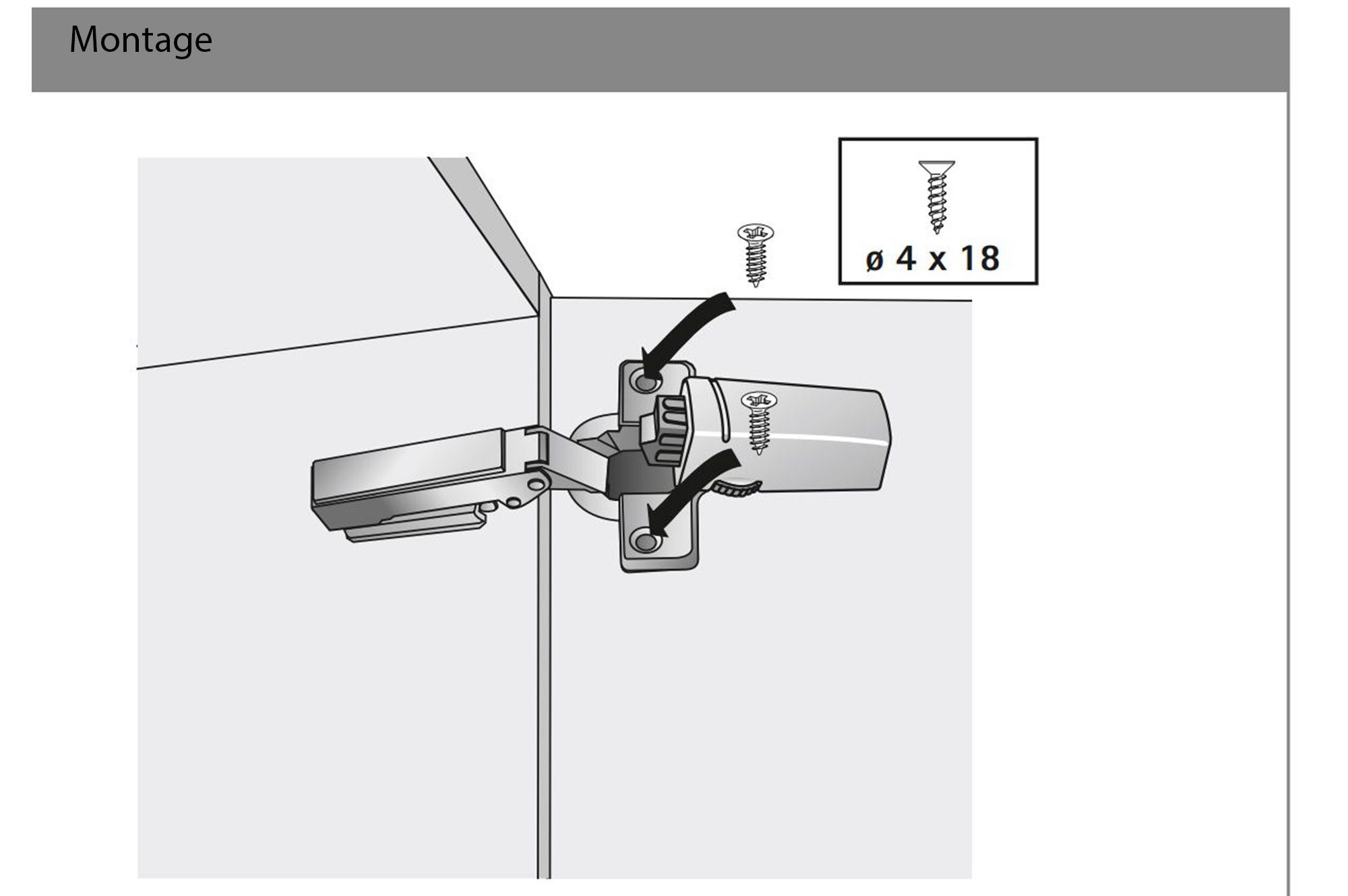 Türdämpfer System (2 verstellbar Topfbänder Möbelbeschlag Hettich für Silent Scharnierdämpfer St)