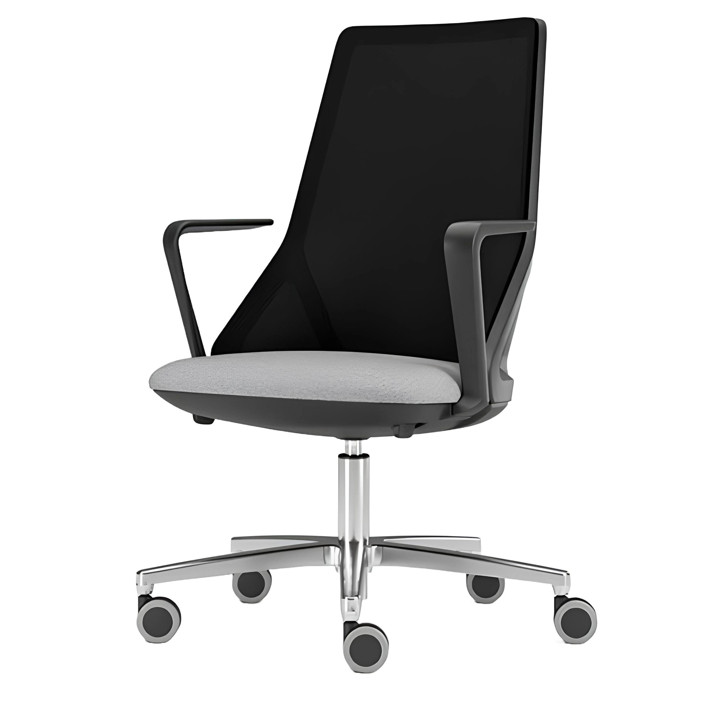 Xlmoebel Bürostuhl Luxuriöser schwarzer Polsterstuhl für modernes Bürodesign (1 St), Hergestellt in Europa
