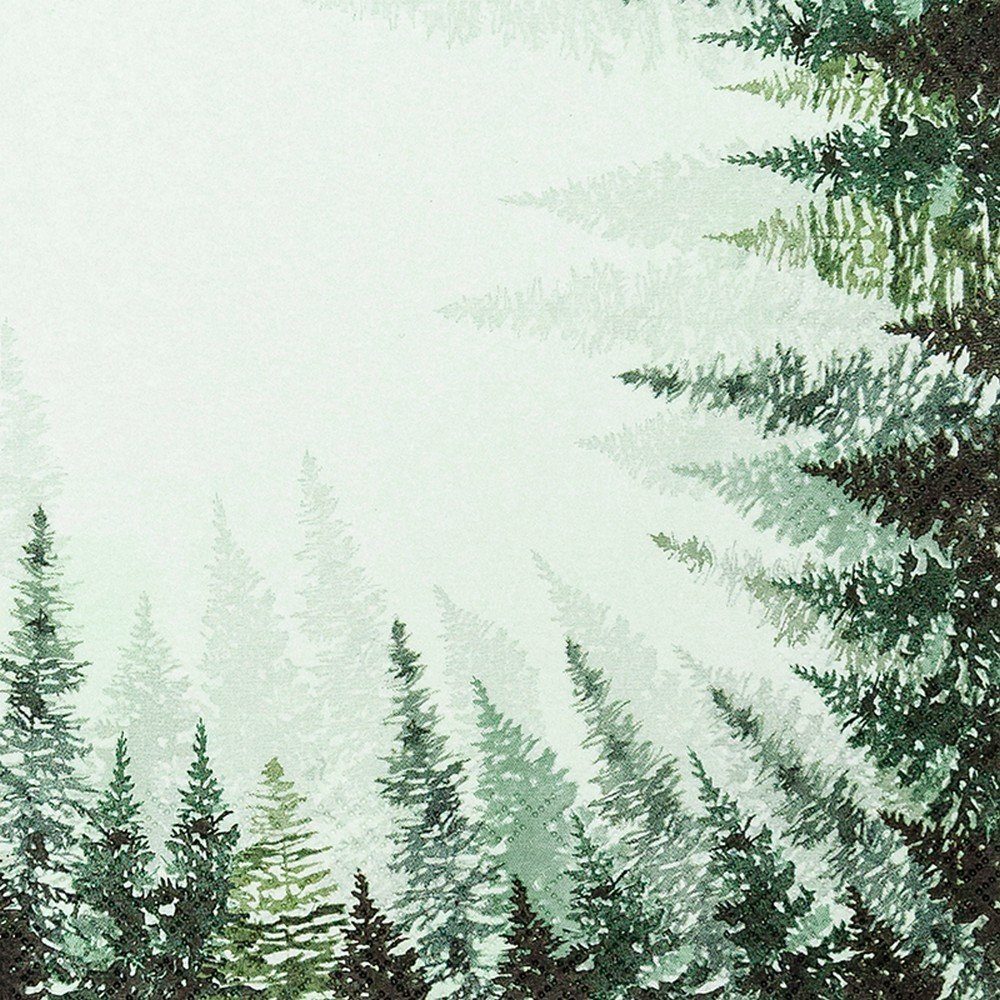 HOME FASHION Papierserviette 20 Servietten Woodland - Bäume ragen in den Himmel 33x33cm, (20 St)