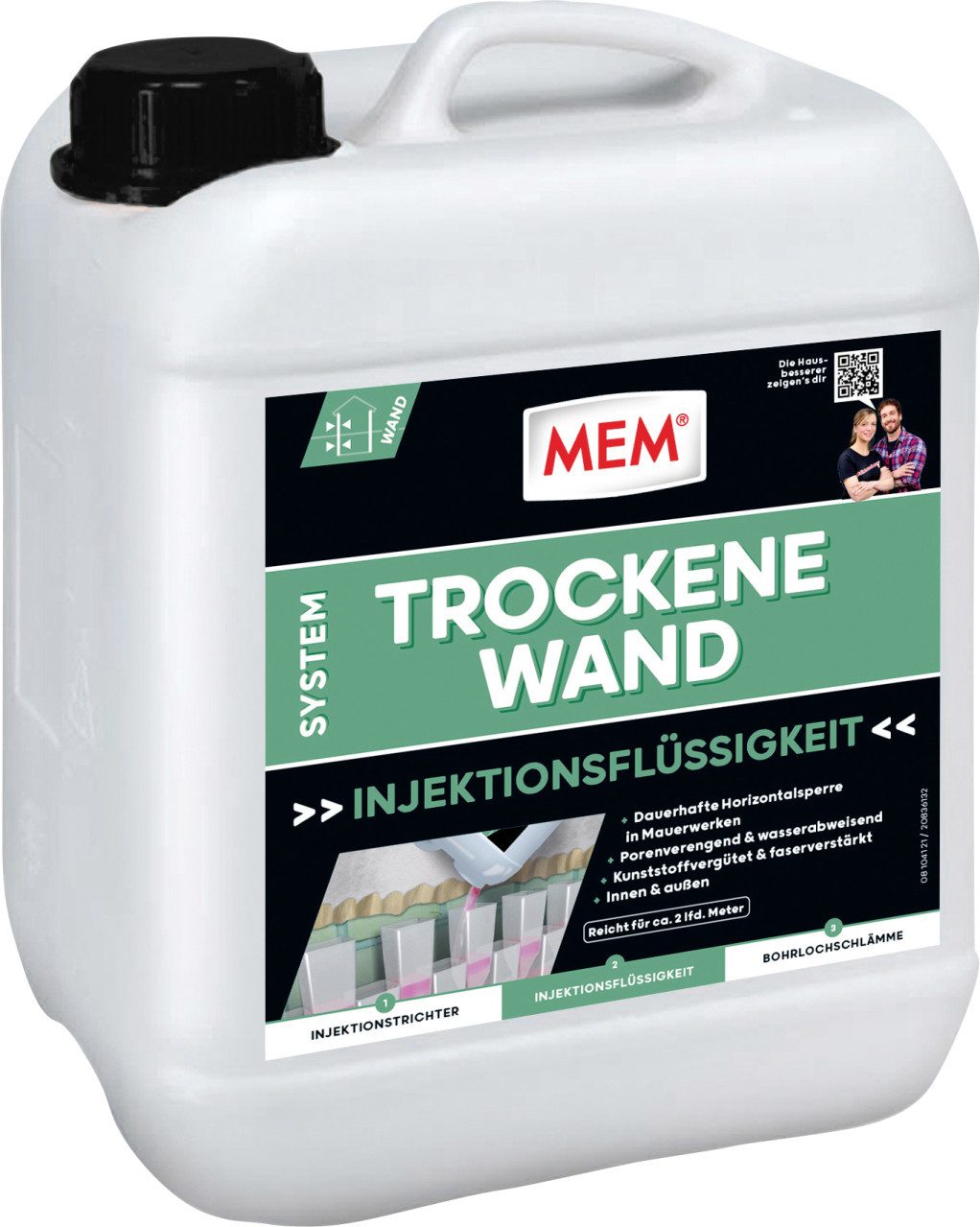 MEM Bauchemie Duschdichtung MEM Trockene Wand Injektionsflüssigkeit 10 l