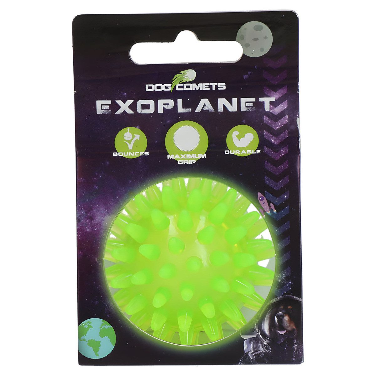 Tierball Hundespielzeug Ball Exoplanet grün
