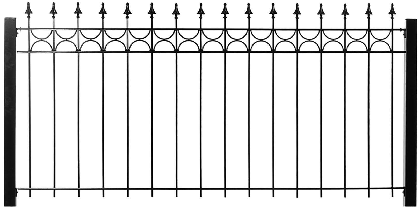 KRAUS Zierzaun Zierzaun60x60, (Set), schwarz, 100 cm hoch, 5 Elemente