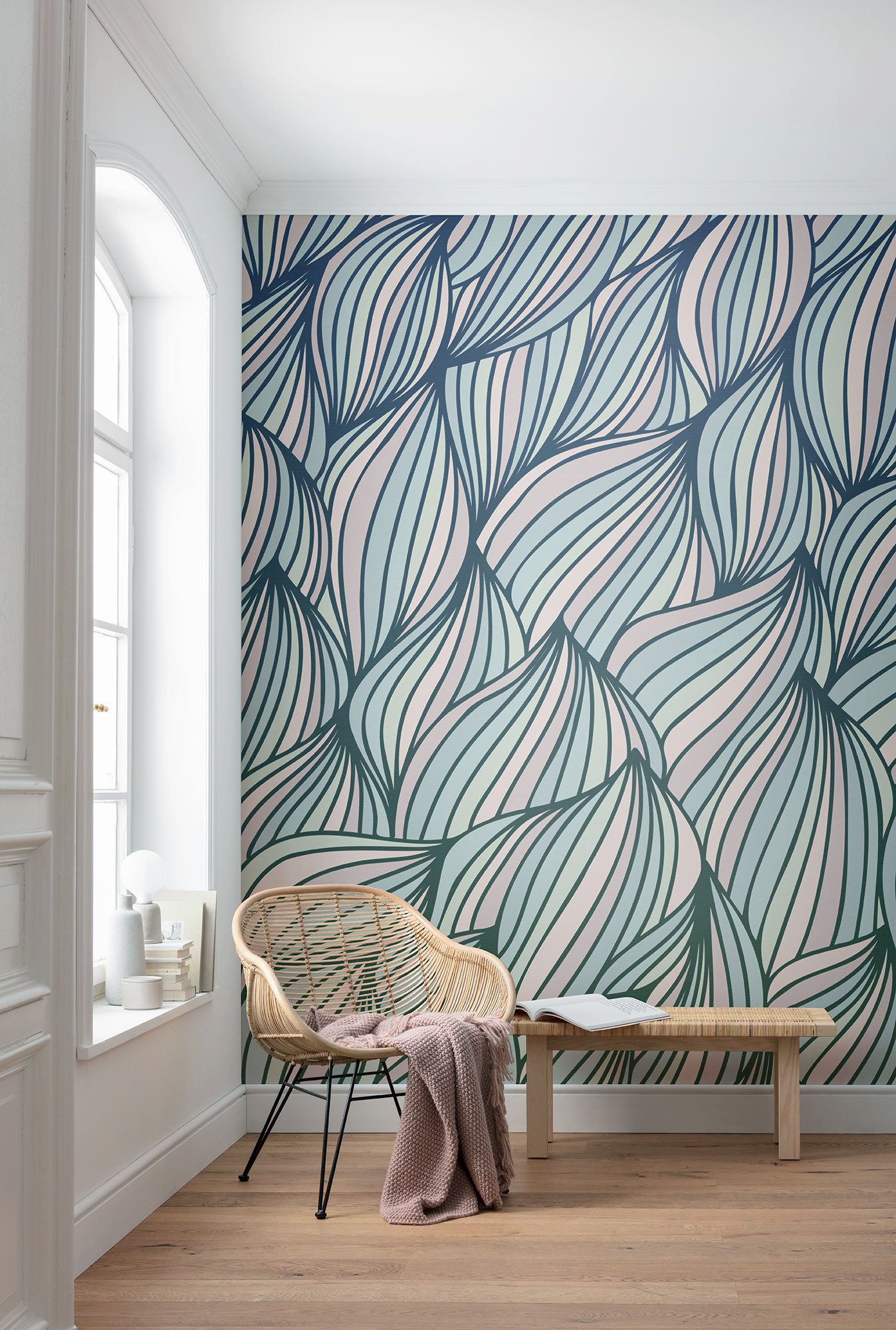 Komar Fototapete Komar Vlies Fototapete - Gentle Waves - Größe 250 x 250 cm, glatt, bedruckt, (Packung)