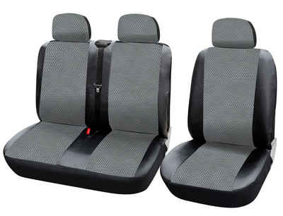 Woltu Autositzbezug, universal Größe, 1+2 Sitzbezug schwarz grau