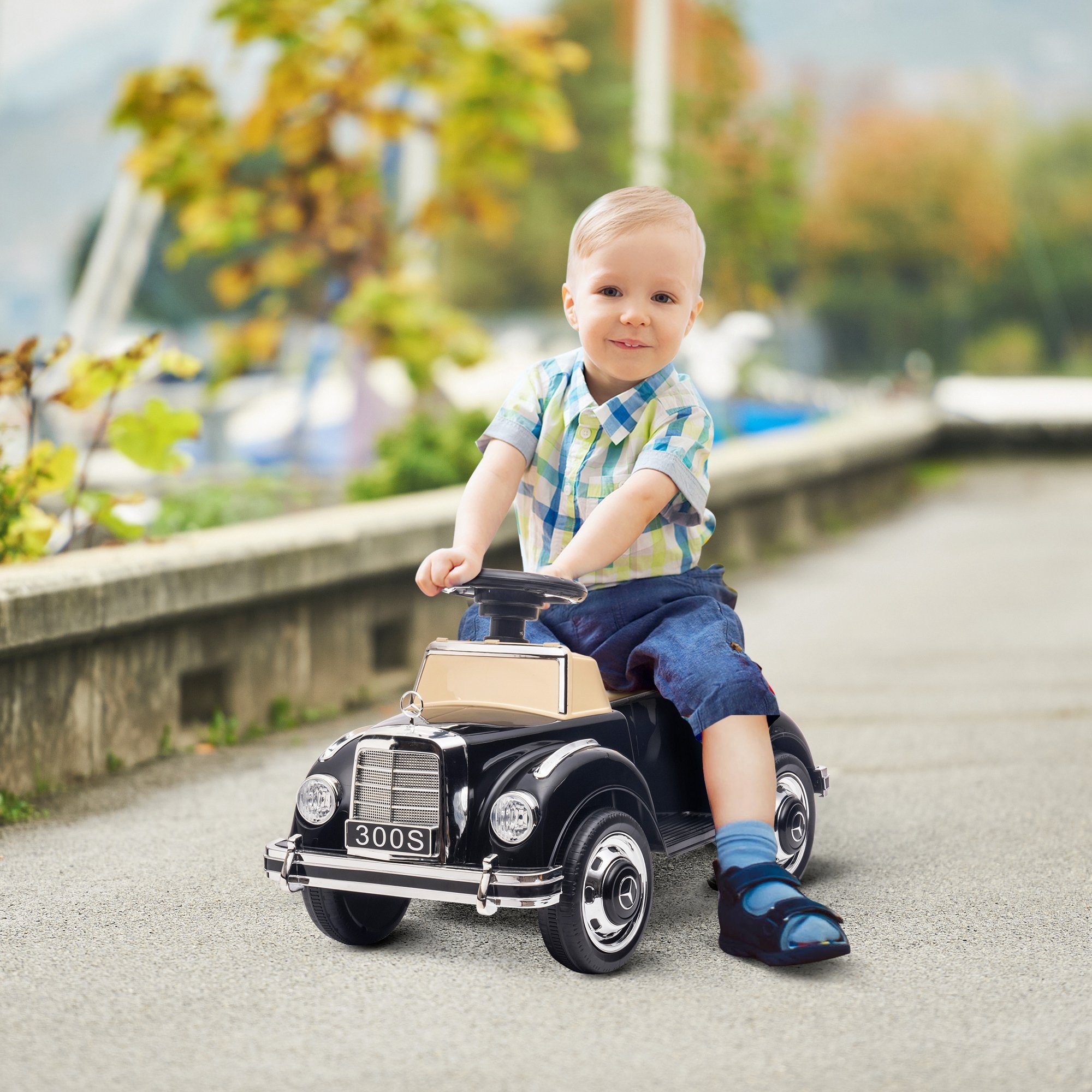AIYAPLAY Машинки Bobby-Car и каталки Машинки Bobby-Car и каталкиfahrzeug mit Stauraum und Kippschutz, (Kinderfahrzeug, 1-tlg., Kinderauto), Schwarz 77,5 x 41,5 x 45 cm