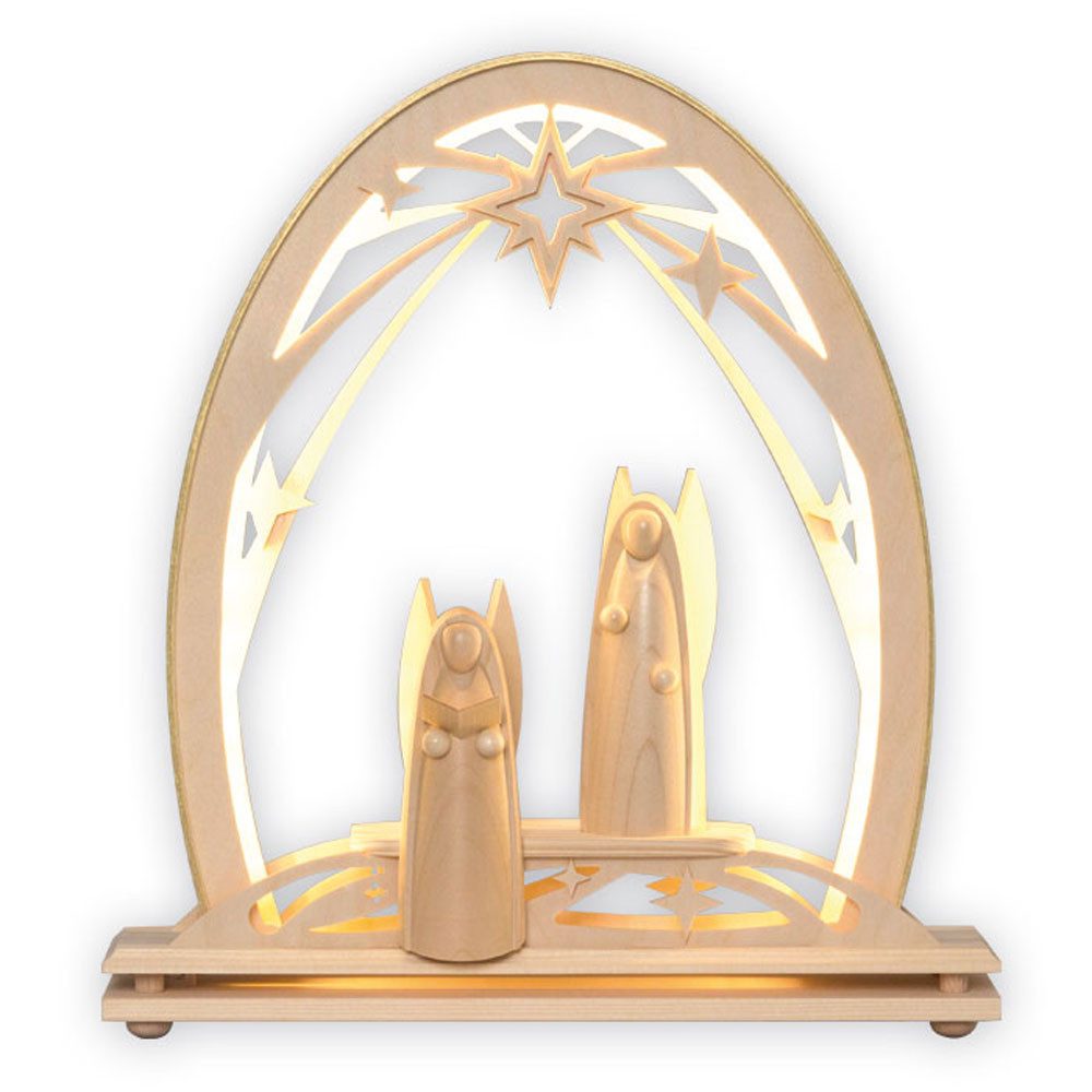 Manufaktur Holger Seidel LED Schwibbogen LED Schwibbogen Schwibbogen 30 cm Christi Geburt