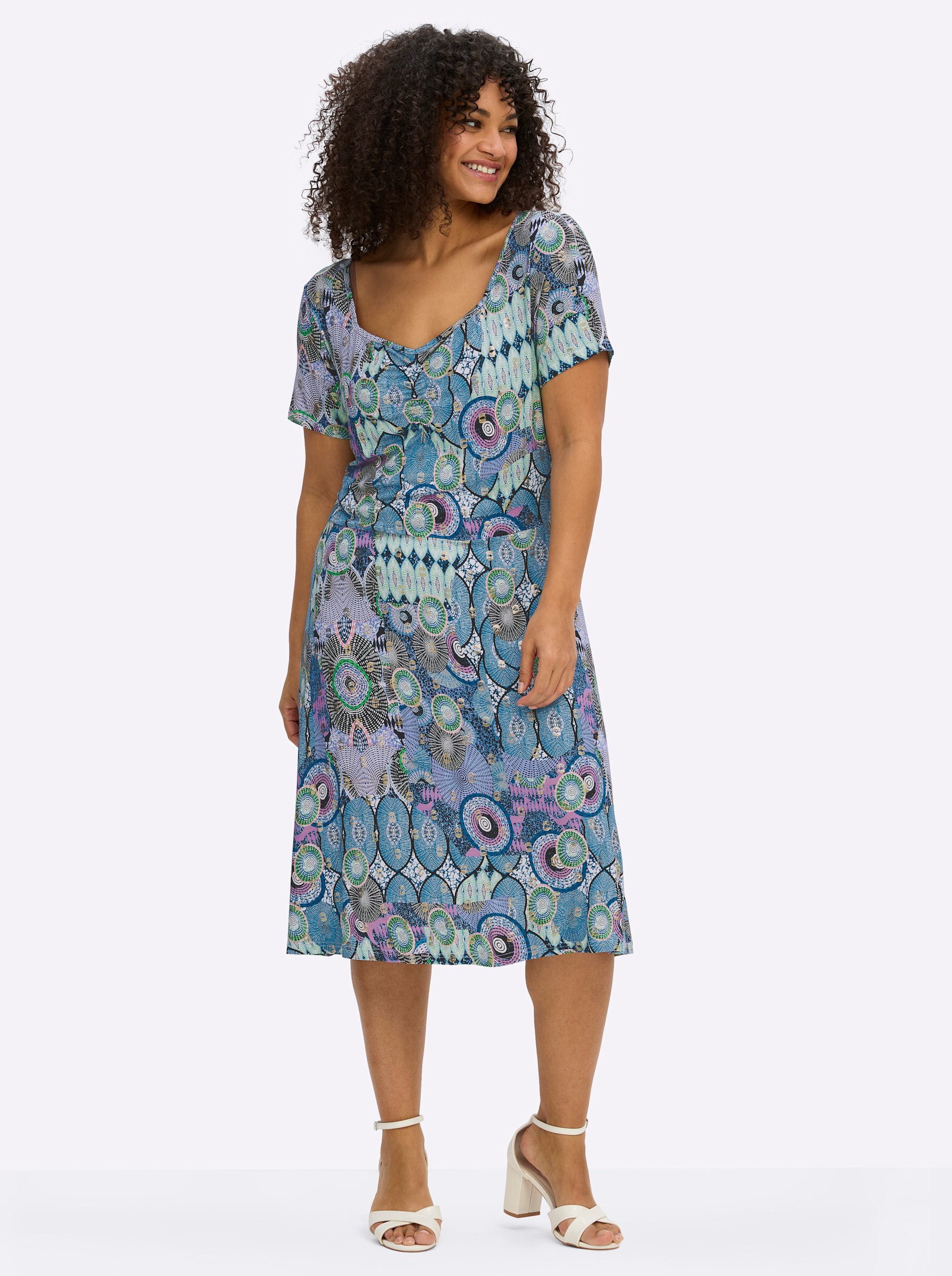 sheego by Joe Browns Jerseykleid Jersey-Kleid Kurzarm