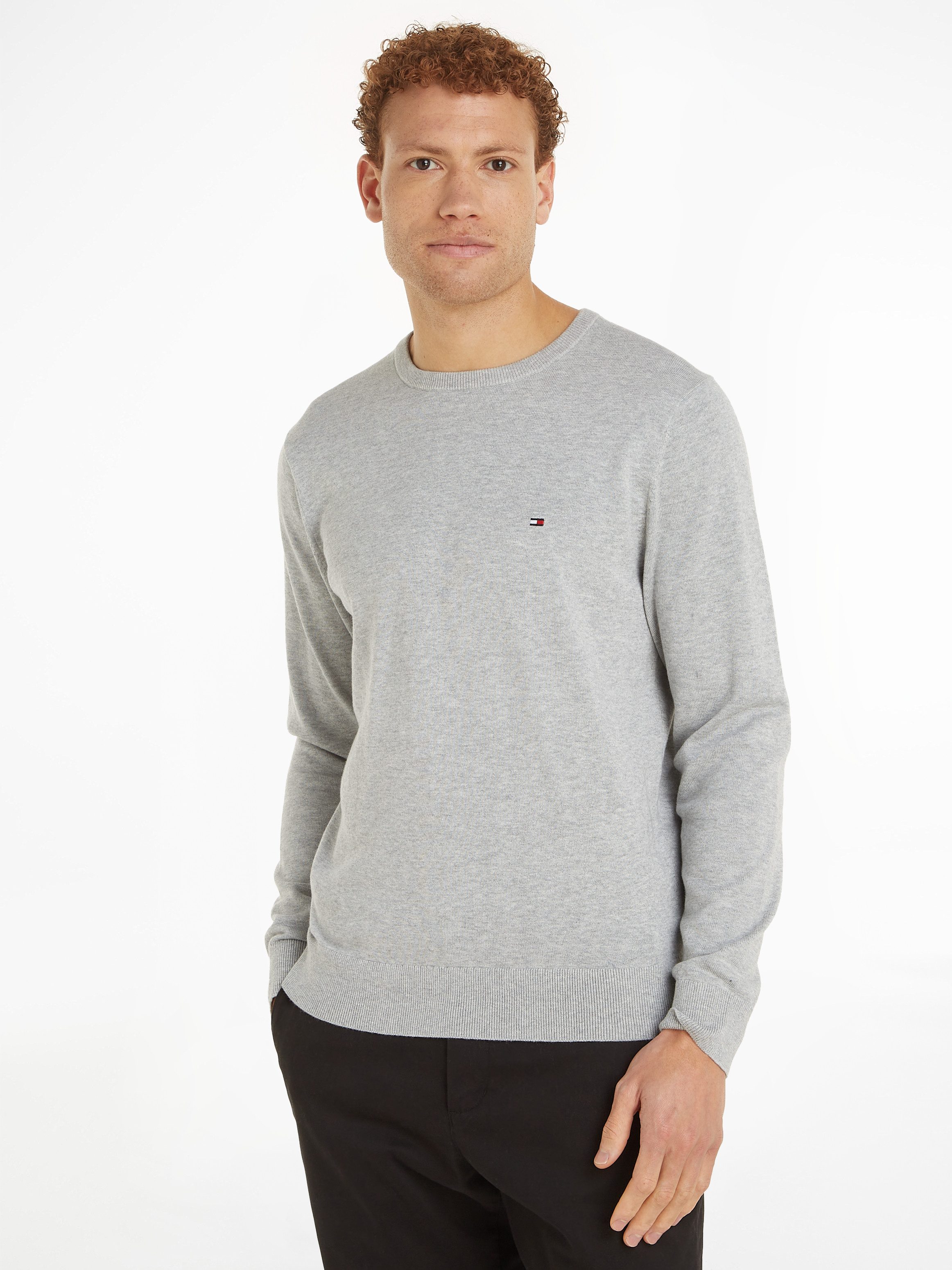 Tommy Hilfiger Rundhalspullover ESSENTIAL COTTON CREW günstig online kaufen