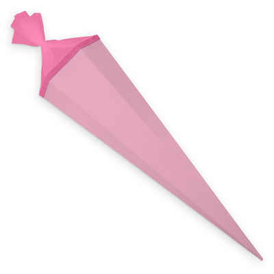 itenga Schultüte itenga Bastelschultüte mit Verschluss rosa 6eckig