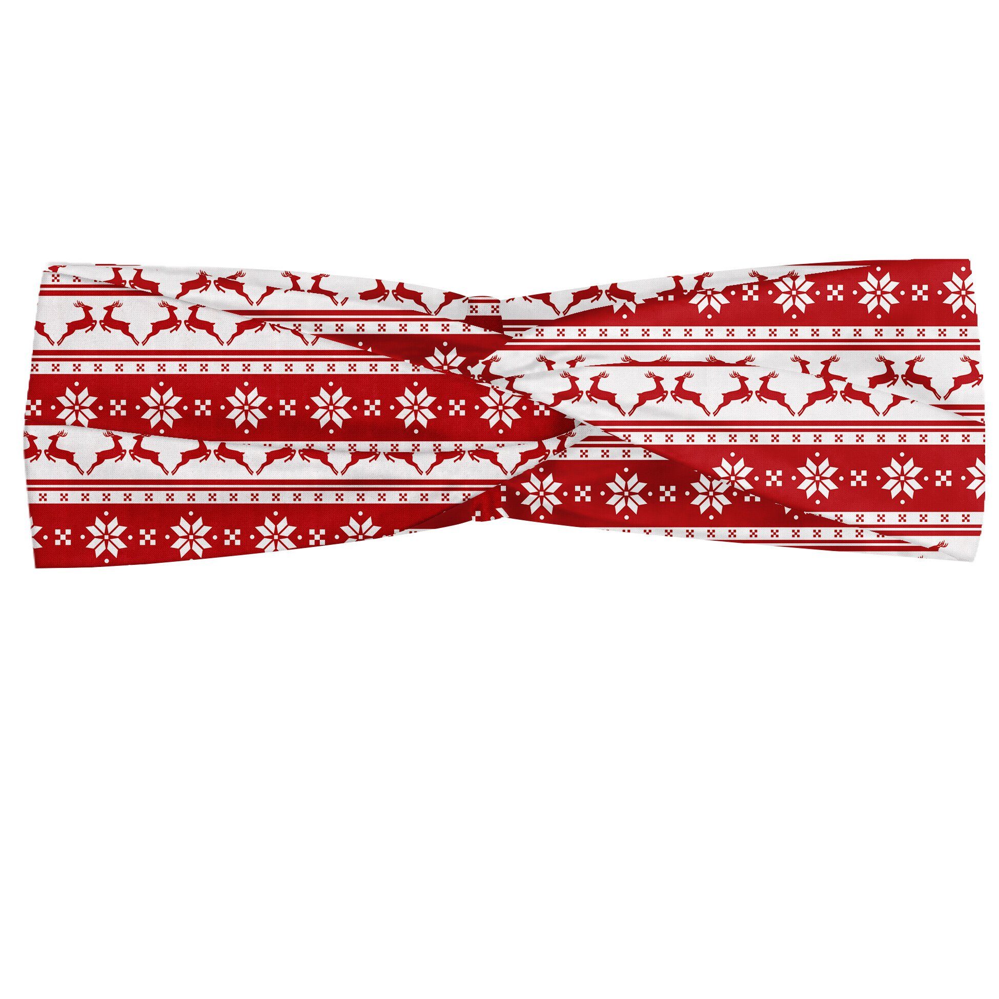 Abakuhaus Stirnband Elastisch und Angenehme alltags accessories Weihnachten Winter-Rotwild-Schneeflocke