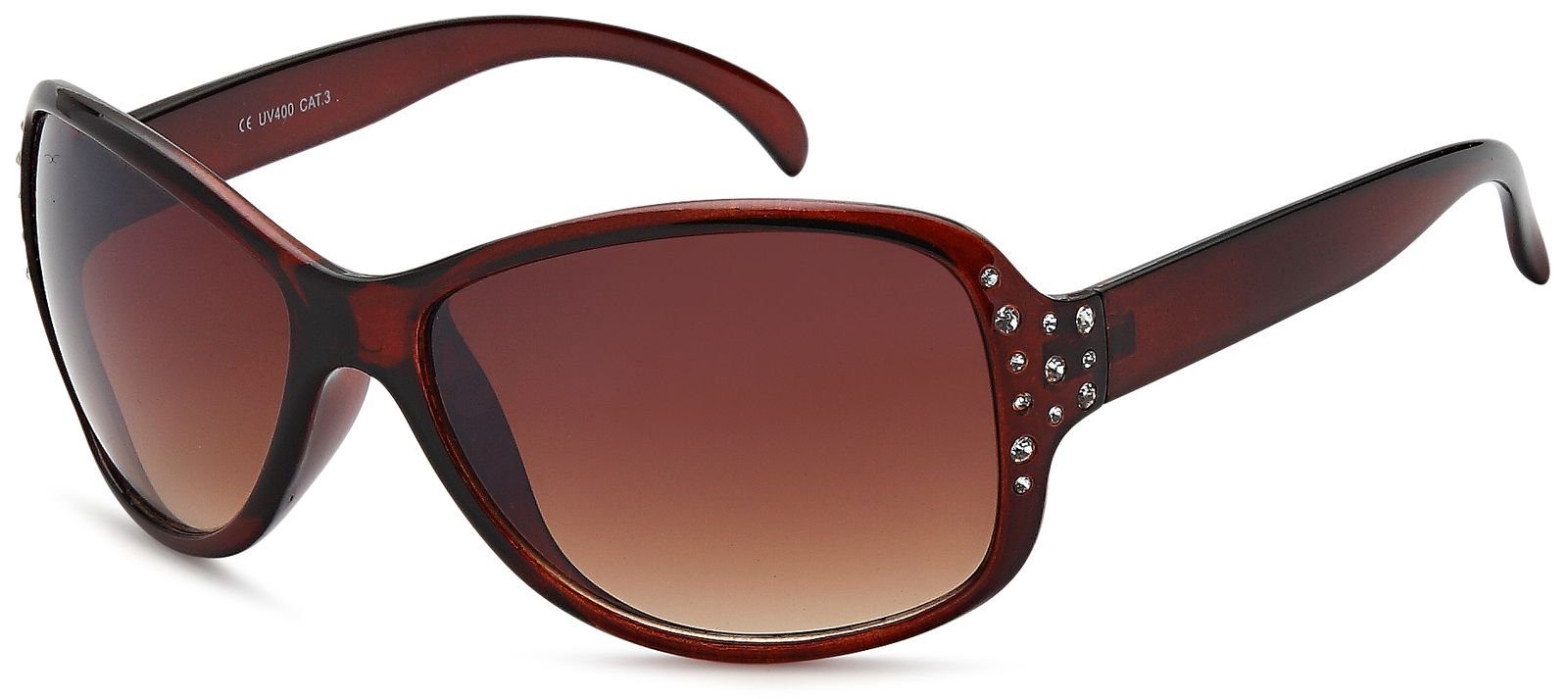 styleBREAKER Sonnenbrille Sonnenbrille Schmetterlingsform mit Strass günstig online kaufen