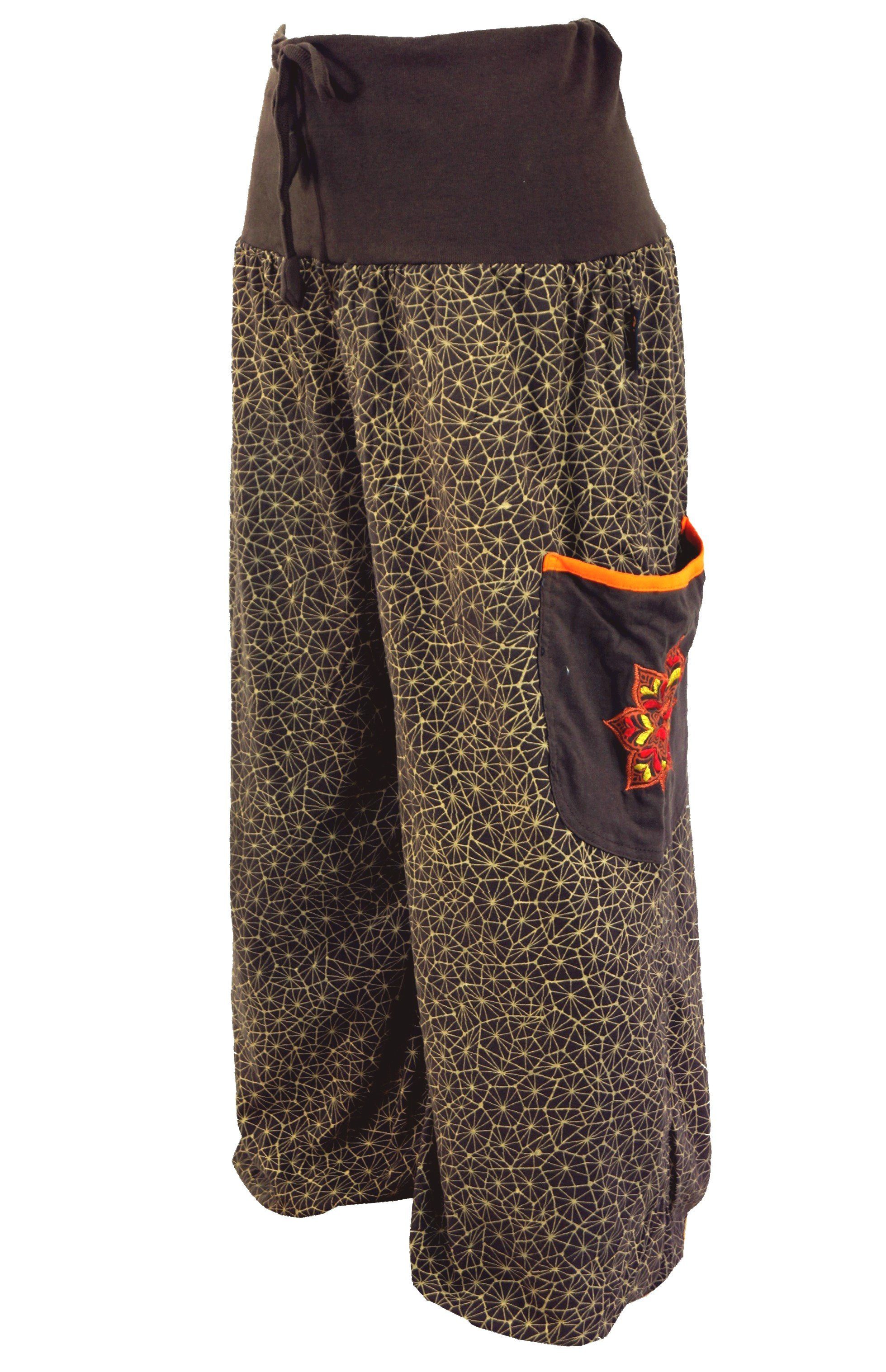 Guru-Shop Relaxhose Weite Pluderhose mit breitem Bund und.. Ethno Style, alternative Bekleidung – Bild 4 von 5