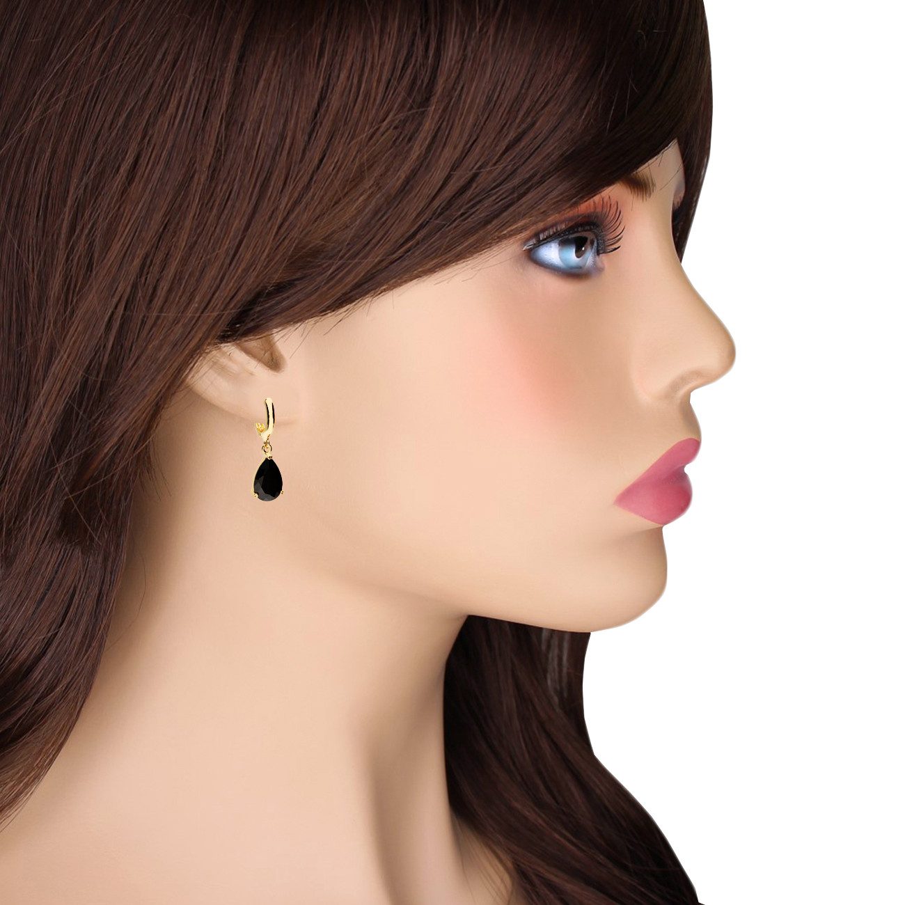 LÖB Paar Creolen Damen Ohrringe Hängend Creolen Tropfen Zirkonia Stein Anhä günstig online kaufen