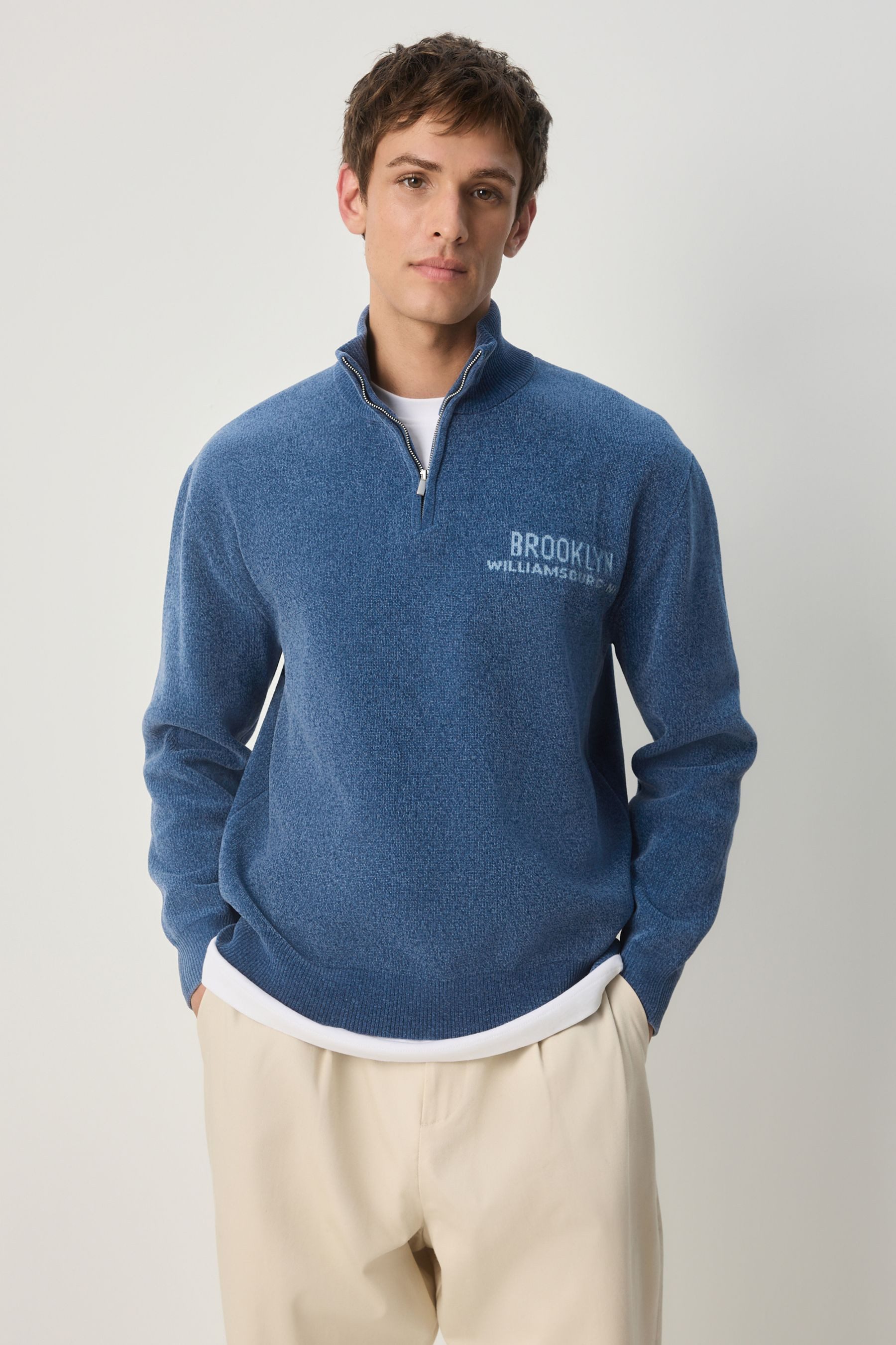 Next Troyer Regular Fit Brooklyn Troyer mit Viertel-RV (1-tlg)