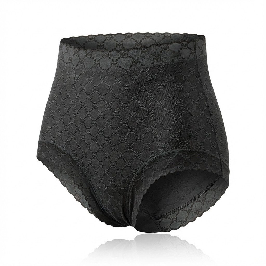 Lovolotti Taillenslip Damen High-Waist Panty – LEICHT Figurformende Unterhose mit Spitze Nahtlose Unterwäsche für Bauch, Taille & Hüfte