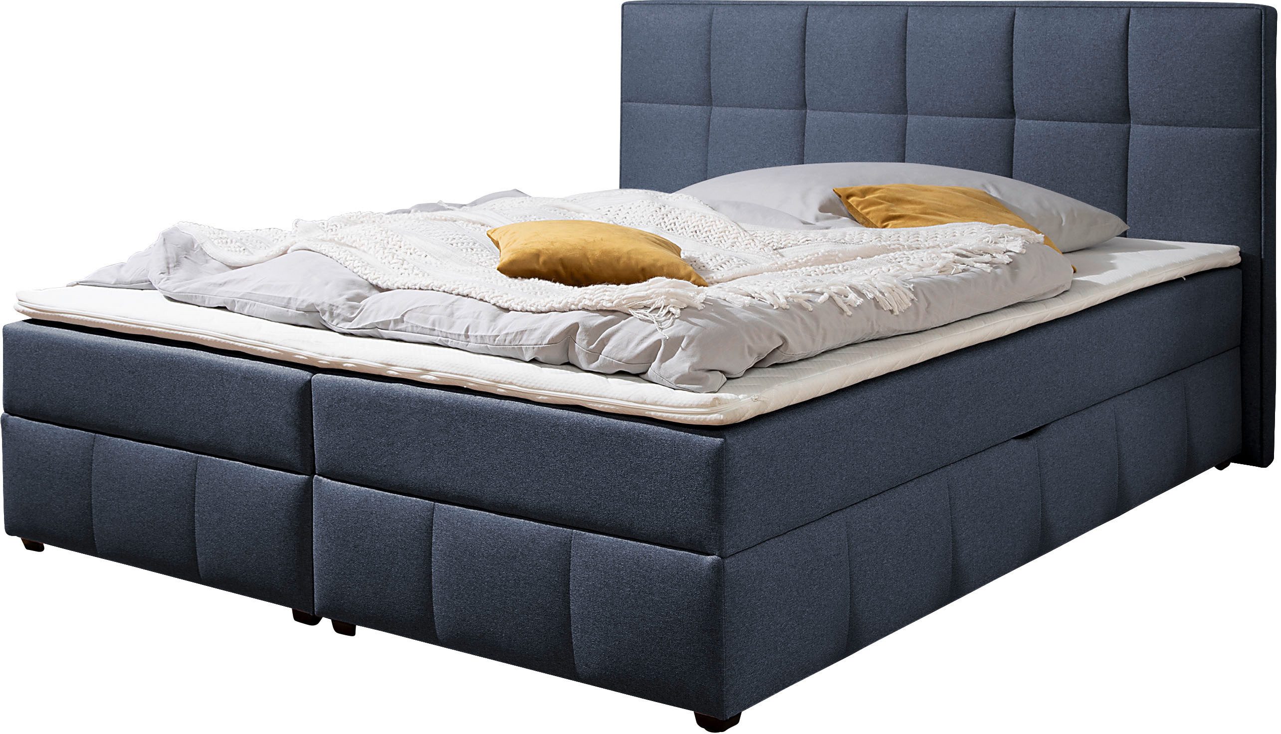 Home affaire Boxbett Niemes inkl. Bettkasten und Topper, auch in Überlänge erhältlich, Boxbett mit Bettkasten, inkl. Topper