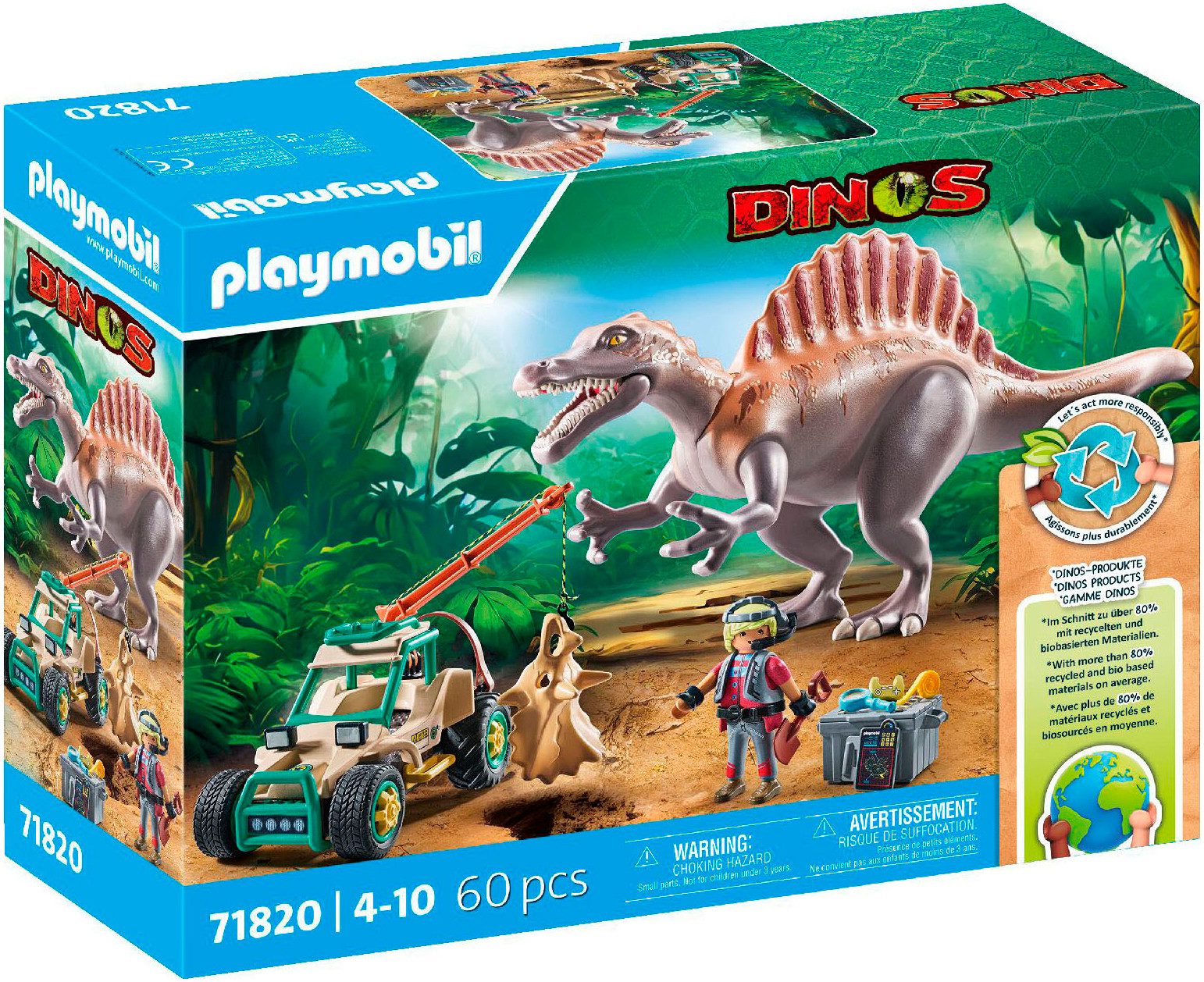 Playmobil® Spinosaurus-Angriff auf Dino-Ausgrabung (71820), Playmobil günstig online kaufen