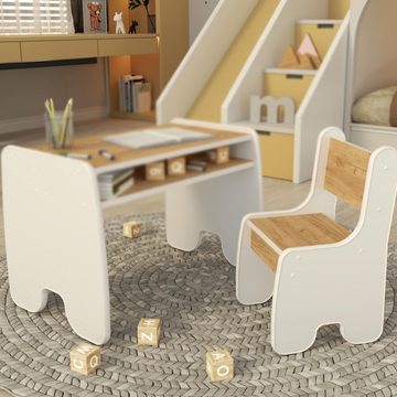EBUY Kindersitzgruppe Multifunktionaler einfacher Kindertisch mit Stühlen, (3-tlg)