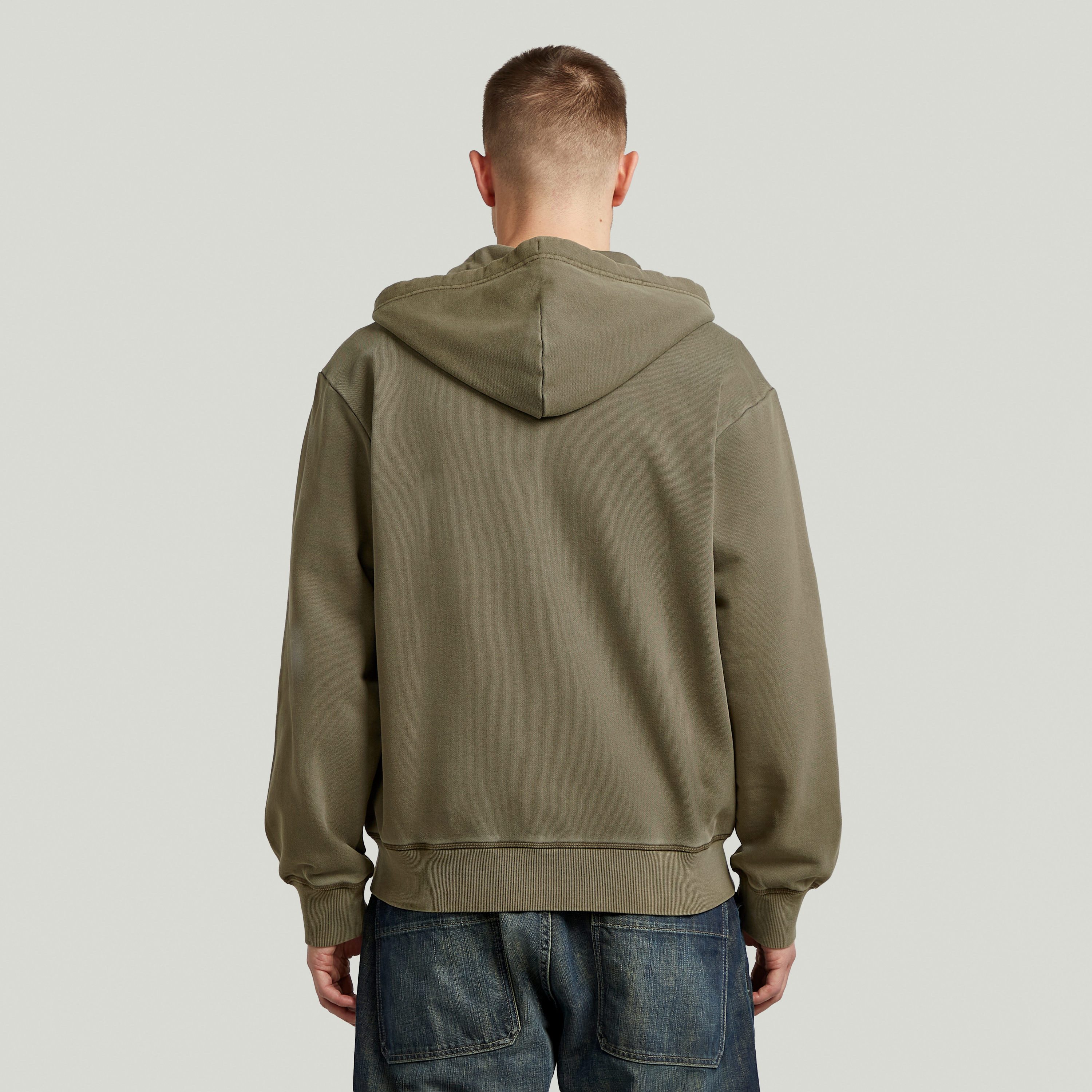 G-STAR Kapuzensweatjacke Modern washed full zip hdd sw ls in Baumwollqualität, Regular Fit
