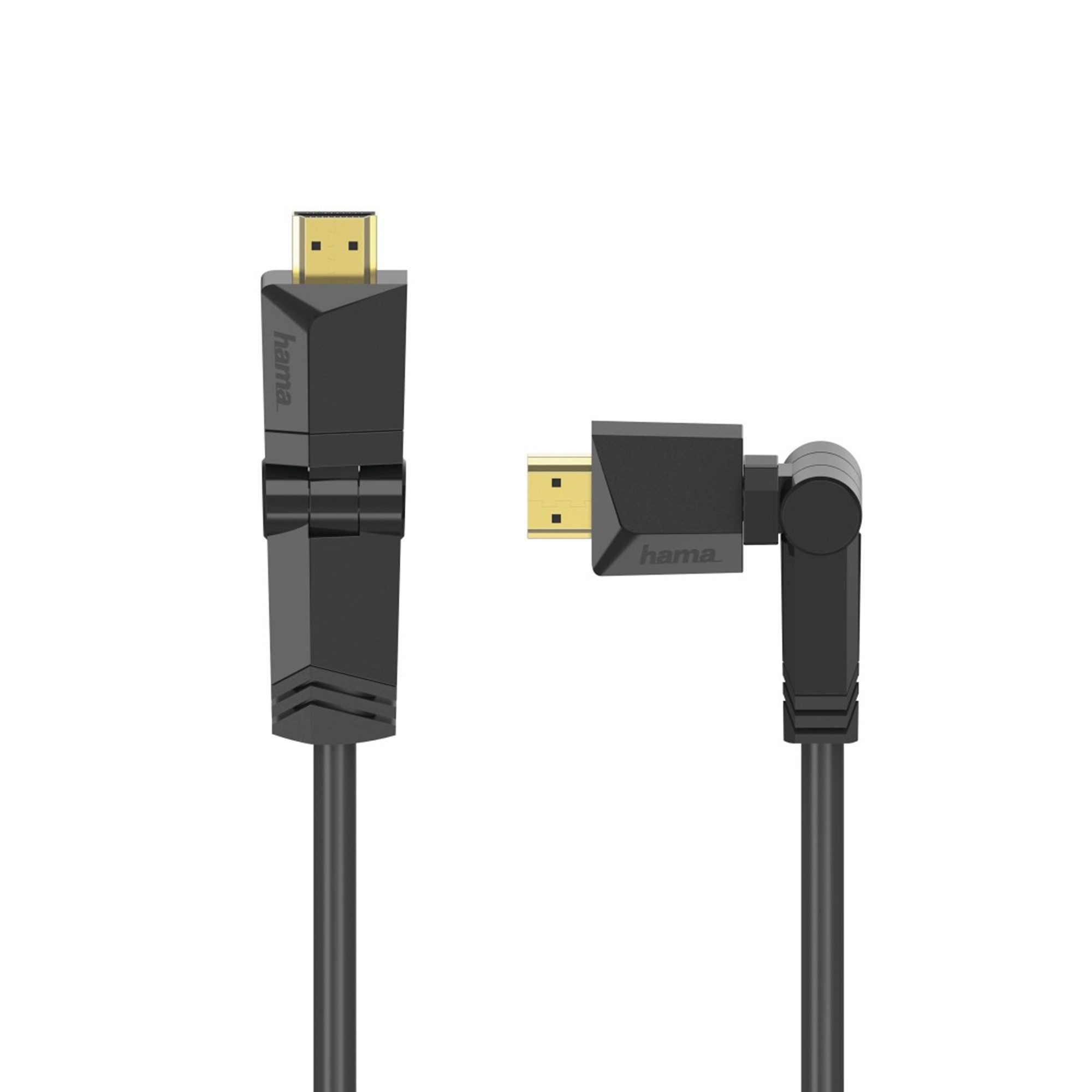 Hama High Speed 4K, Rotation, gold, 1,5 m HDMI-Kabel, HDMI™-Stecker, (150 cm)