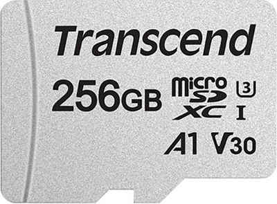 Transcend microSDXC 300S 256 GB Speicherkarte (256 GB, UHS Class 10, 100 MB/s Lesegeschwindigkeit)