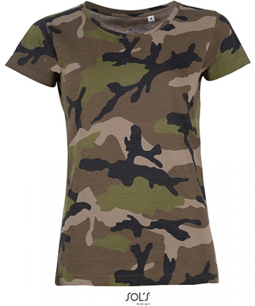 SOLS Rundhalsshirt Womens Camo / Tarn Damen T-Shirt