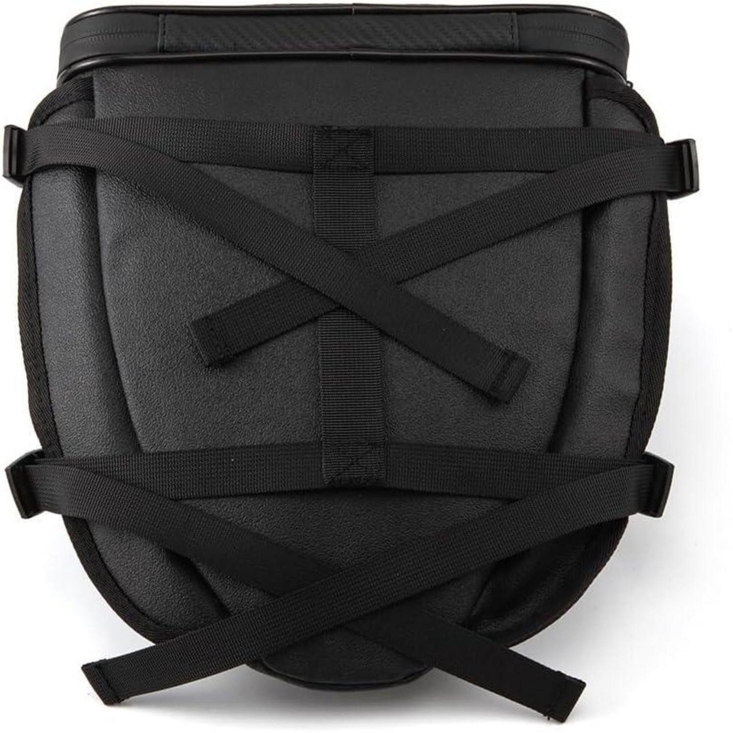 LuxusKollektion Satteltasche Motorrad Hecktasche Satteltasche Tankrucksack Kohlefaser Schwarz – Bild 5 von 5