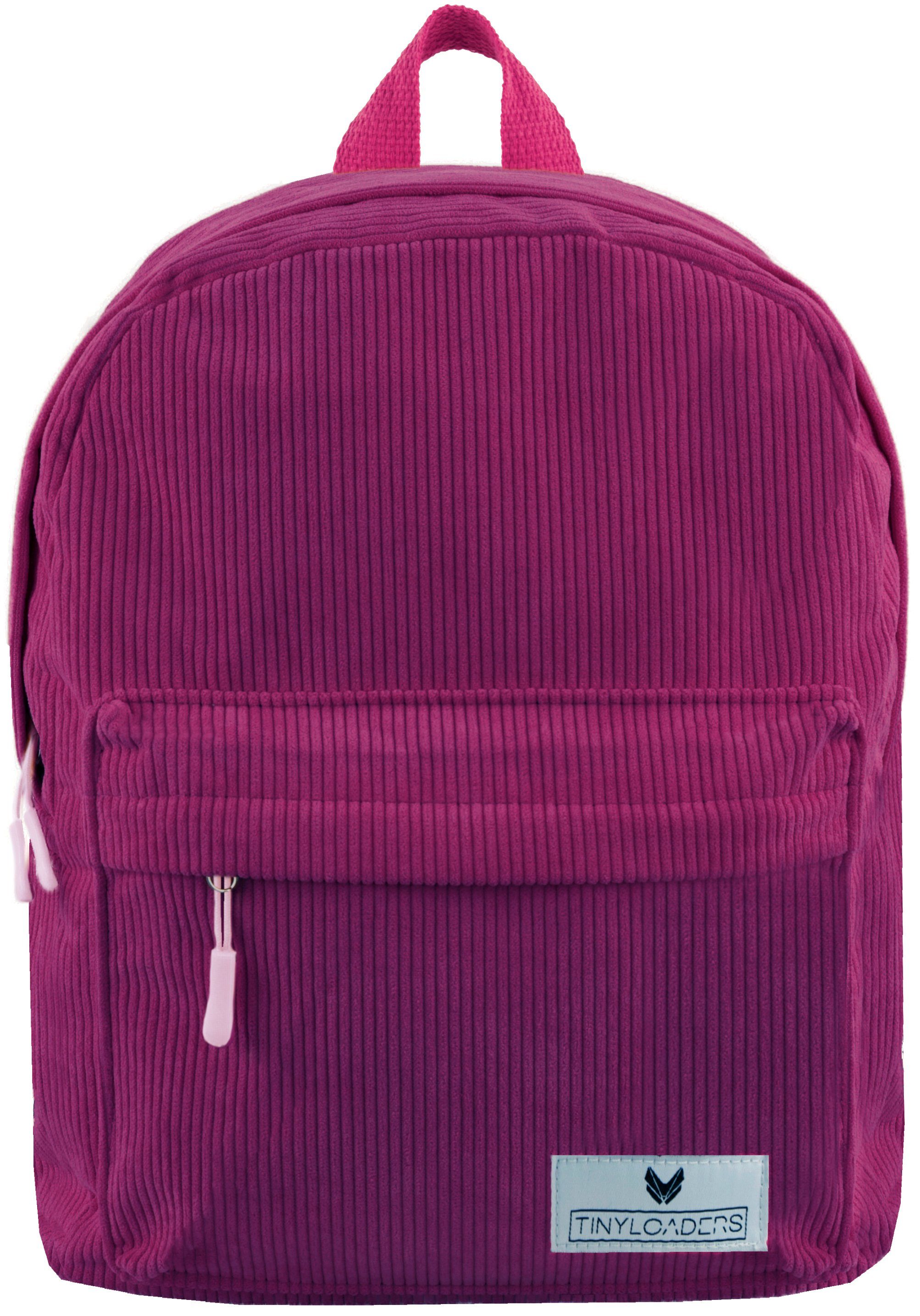 Daypack PFC-frei, Kord Damen, Arbeit Rucksack Schule, Citytasche Kordrucksack Zipper, Berry Daypack Robuste TINYLOADERS Rucksack Damen Innentasche,